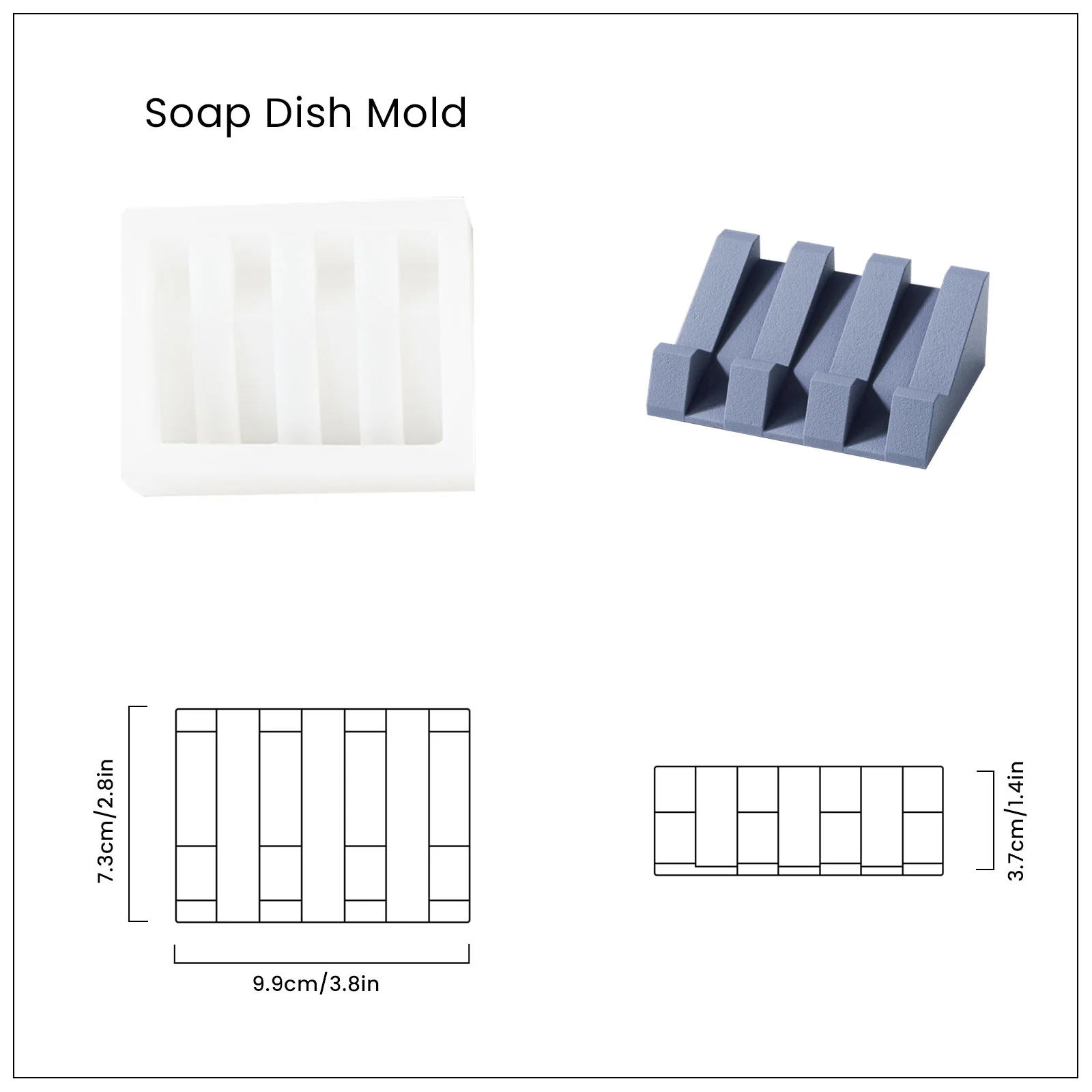 Concrete Soap Dish Silicone Mold - Image 12