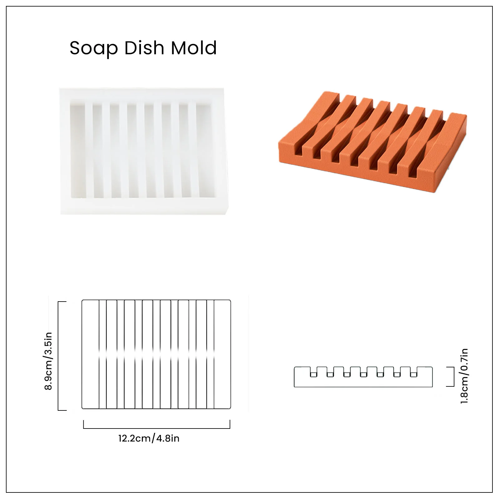 Concrete Soap Dish Silicone Mold - Image 9