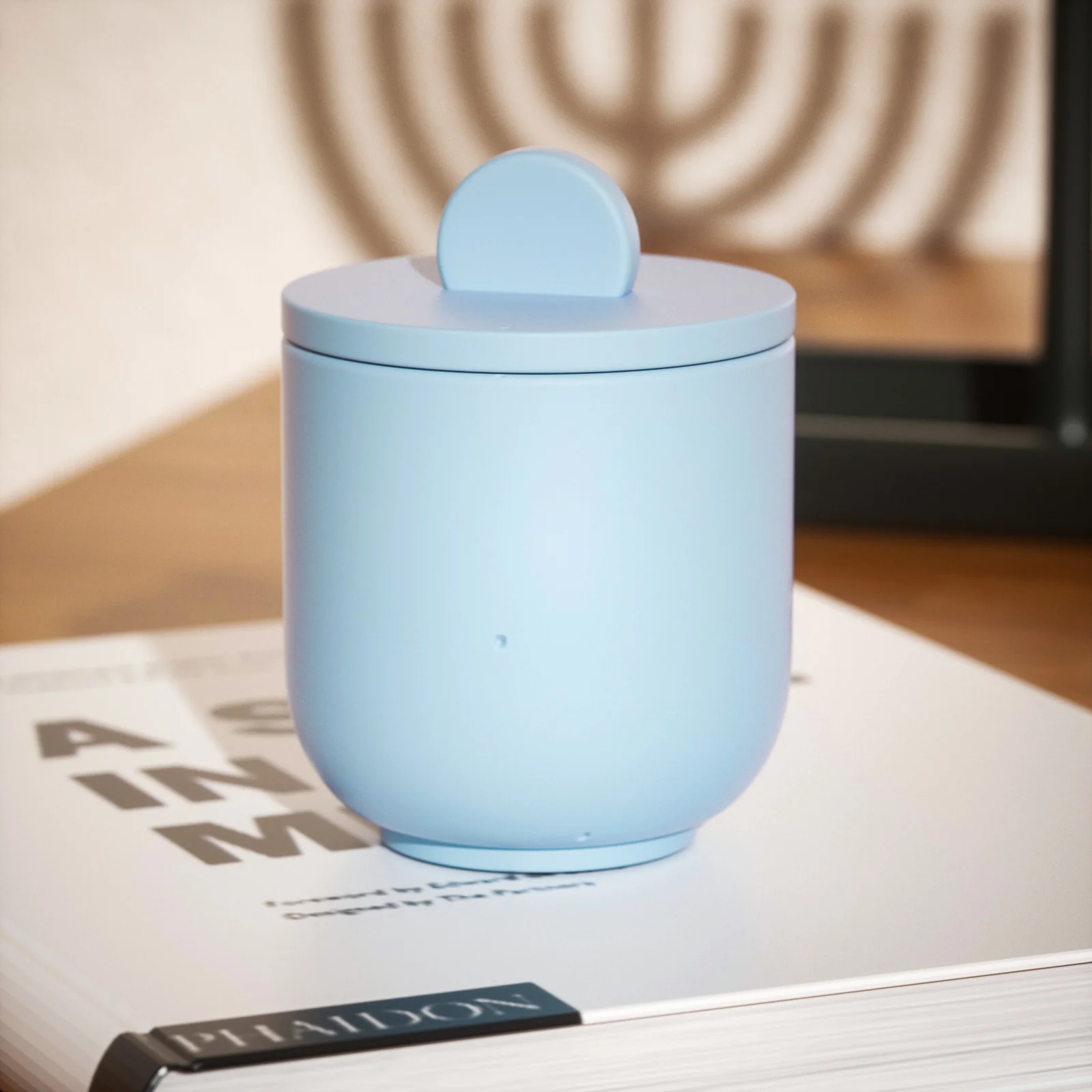 Small Concrete Candle Jar with Raised Lid Silicone Mold - Image 4