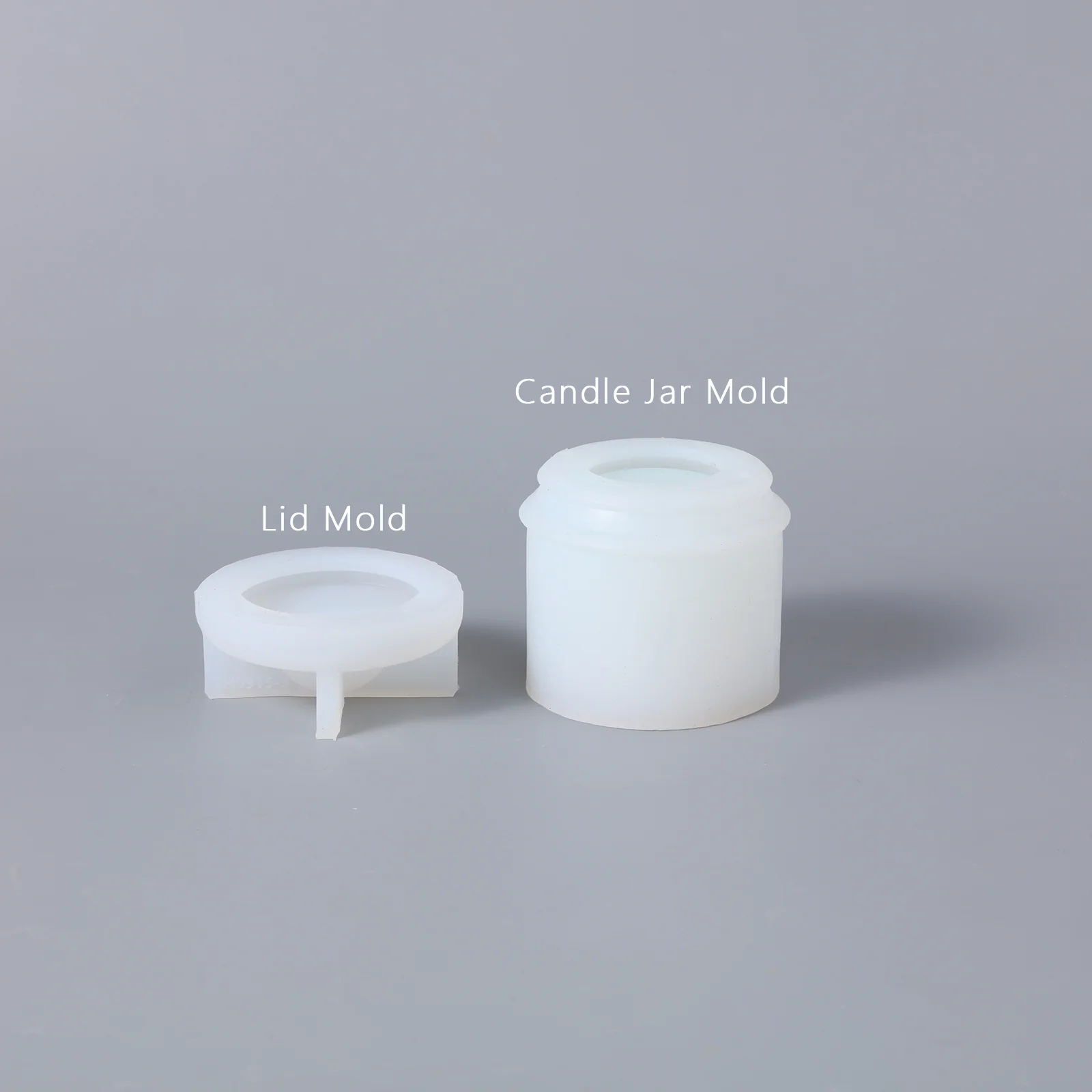 Small Concrete Candle Jar with Raised Lid Silicone Mold - Image 8