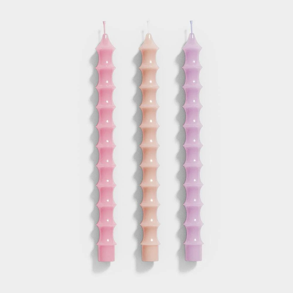 Bamboo shaped Spiral Long Taper Candle Mould