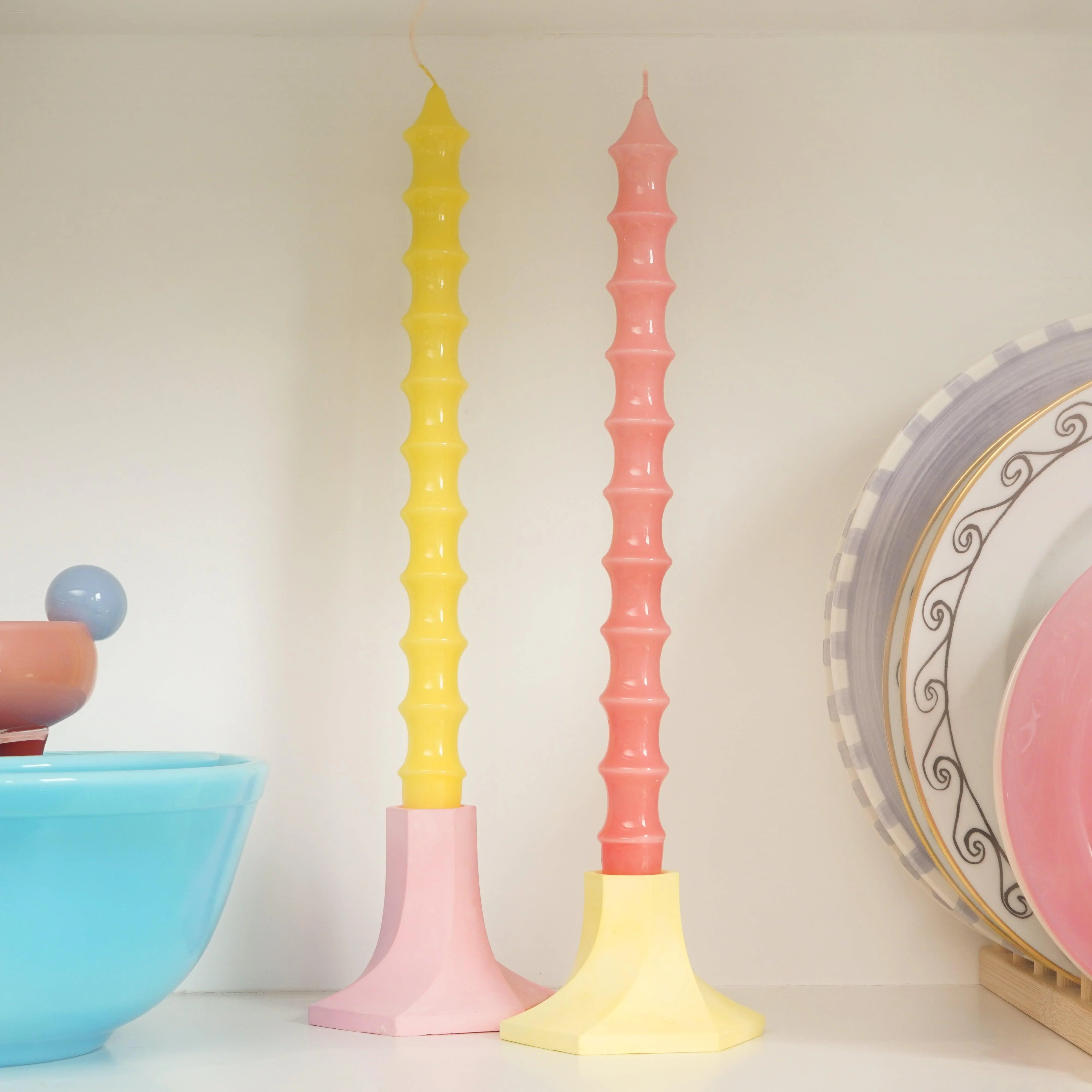 Bamboo shaped Spiral Long Taper Candle Mould - Image 5