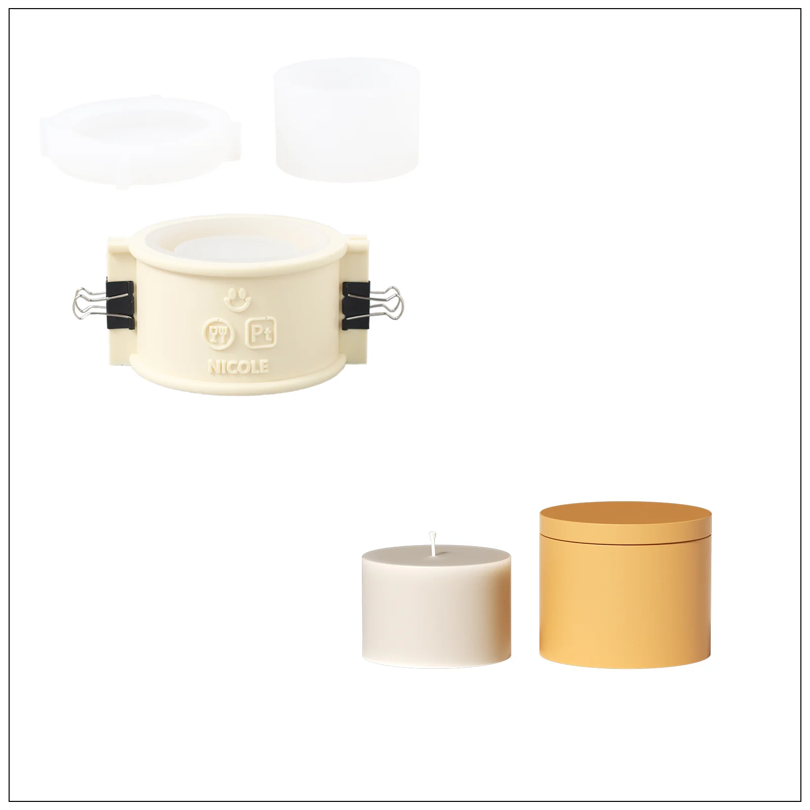 Pepper Please Studio × Boowan Nicole ｜ 3.9oz Elegance Candle Jar Silicone Mold & Candle Refill Mold - Image 12