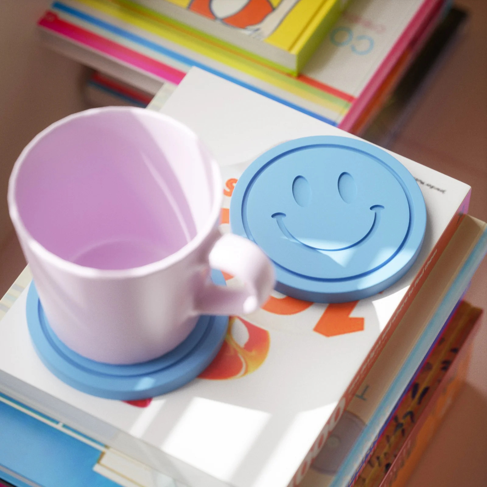 Emoticon-ⅤConcrete Coaster Silicone Mould - Image 5