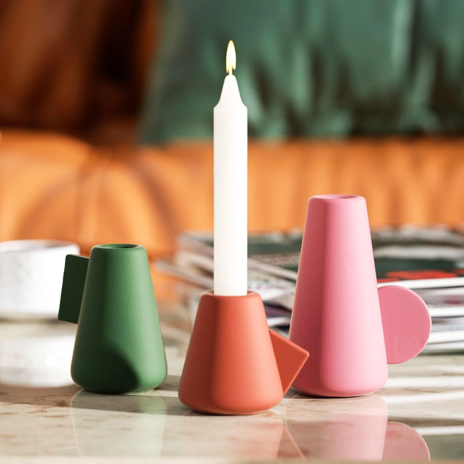 High Geometric Taper Candle Holder Silicone Mould - Image 6