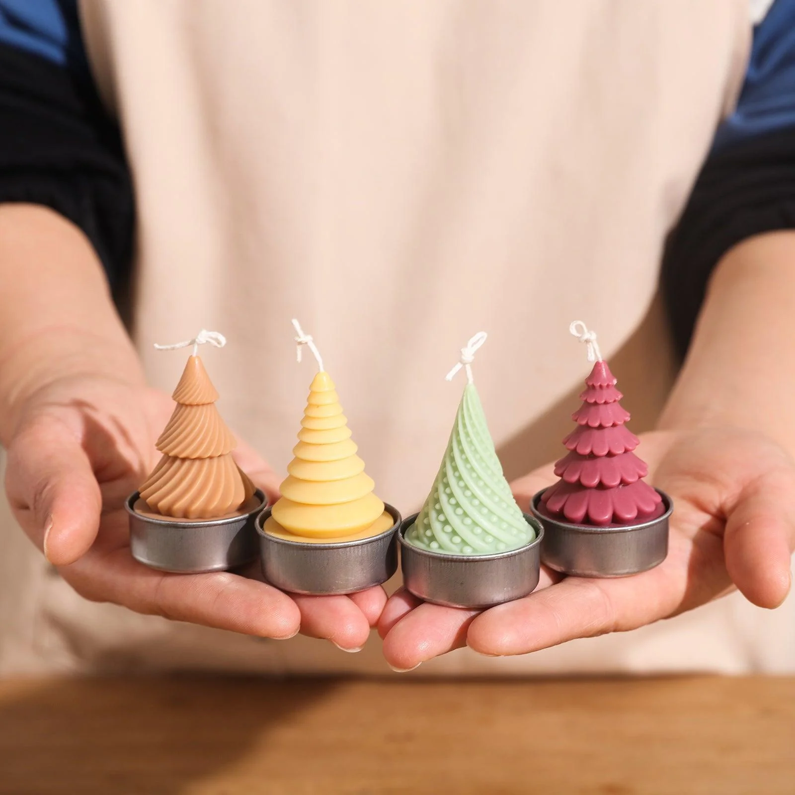 Miniture Christmas Tree Candle Silicone Mold