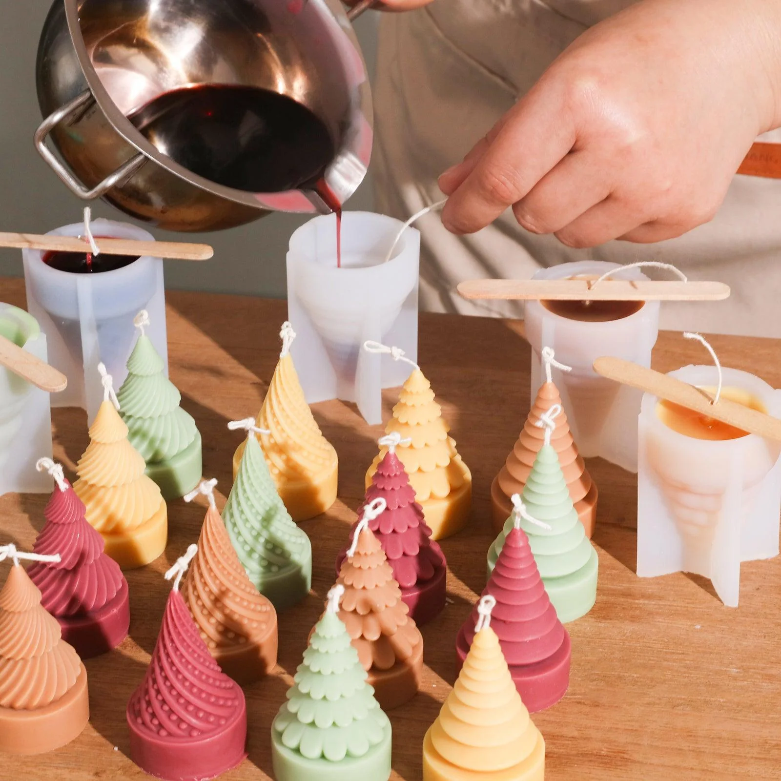 Miniture Christmas Tree Candle Silicone Mold - Image 2