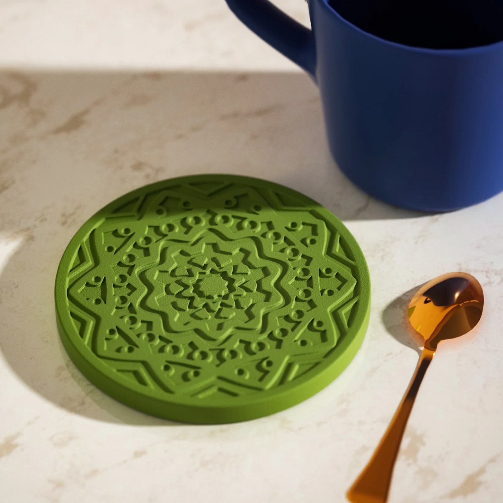 Pattern Concrete Coaster Silicone Mold - Image 4