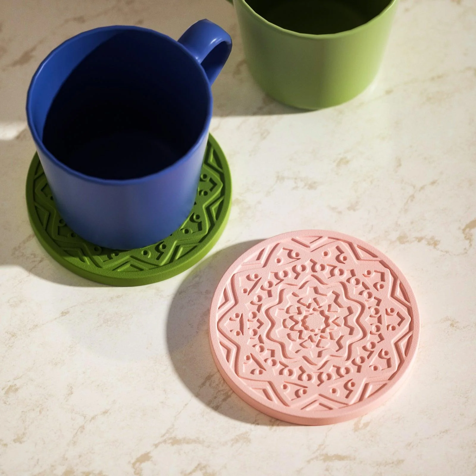 Pattern Concrete Coaster Silicone Mold - Image 5
