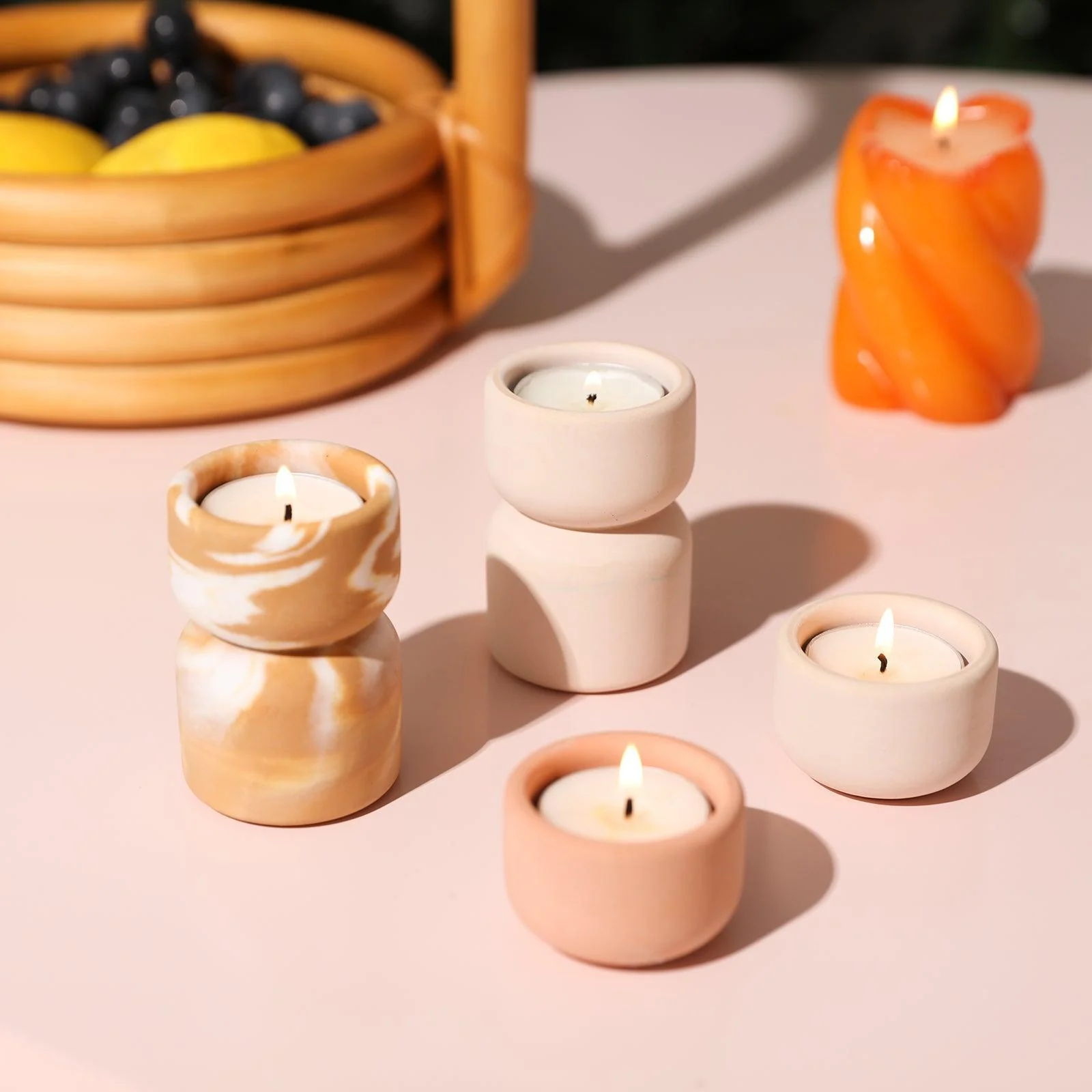 Serenity Stacked Tealight Candle Holder Silicone Mold - Image 4