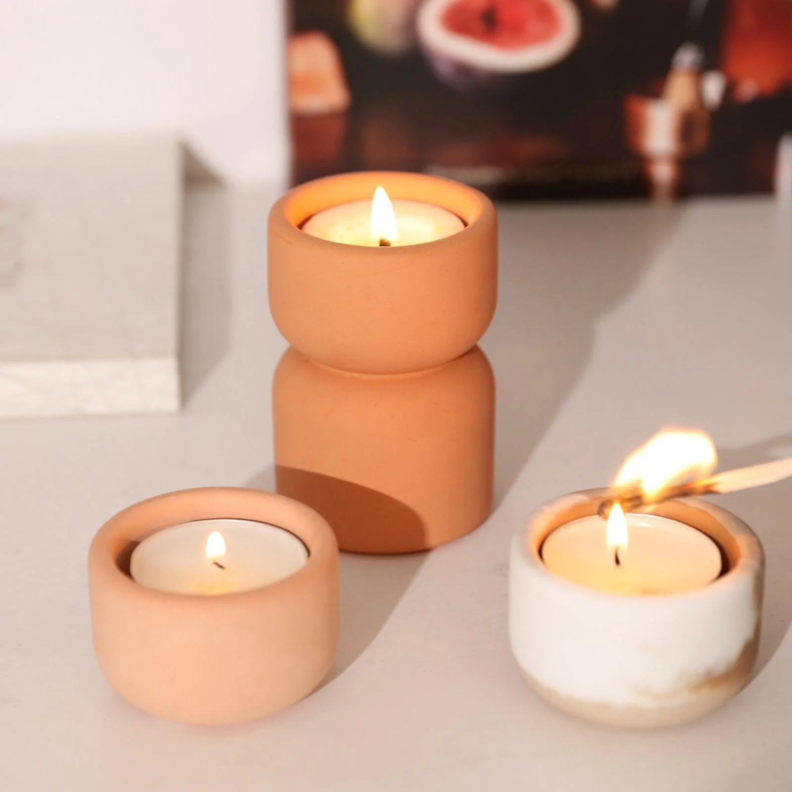 Serenity Stacked Tealight Candle Holder Silicone Mold - Image 7