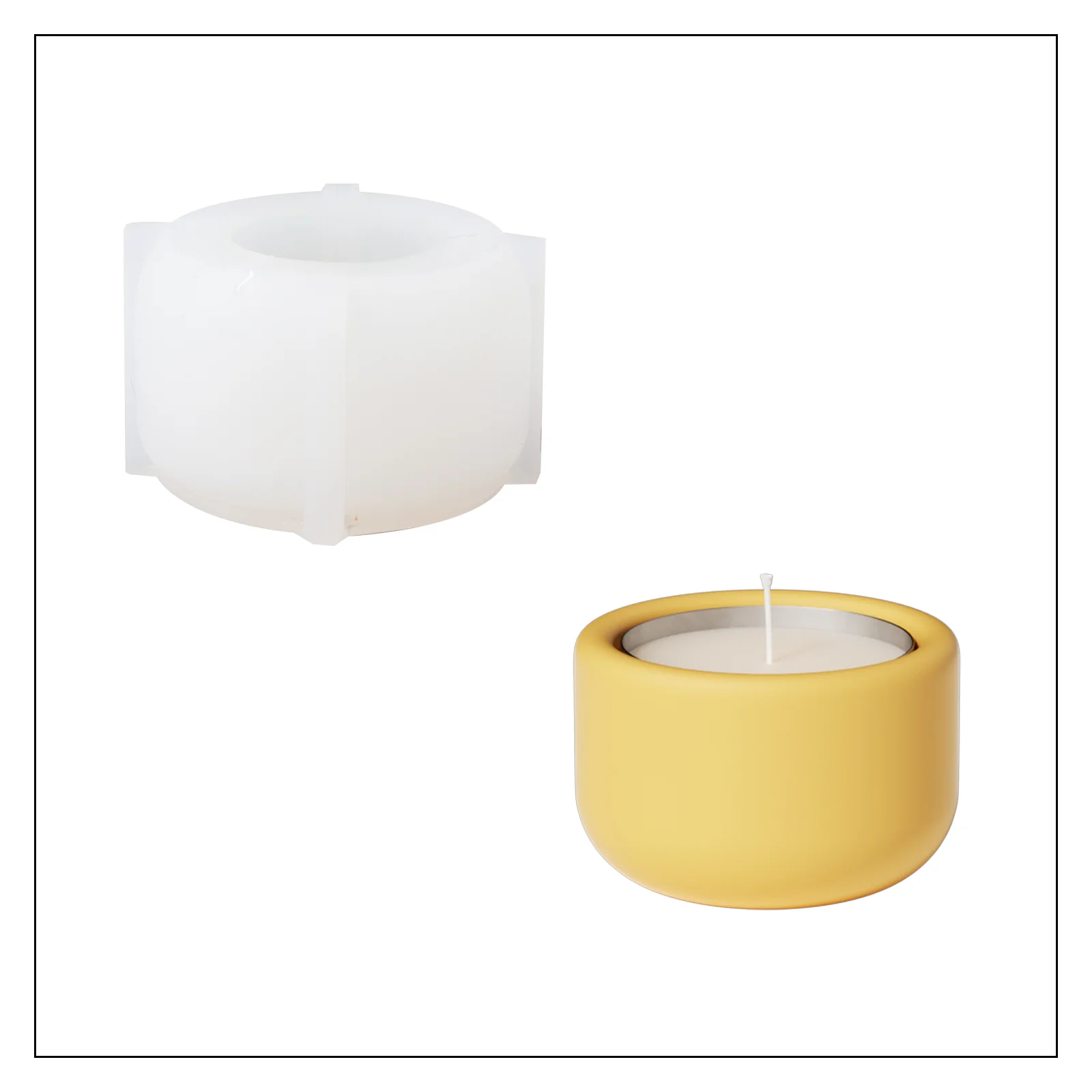 Serenity Stacked Tealight Candle Holder Silicone Mold - Image 9