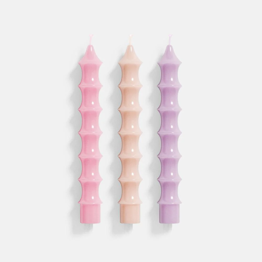 Bamboo Shaped Spiral Taper Candle Silicone Mould