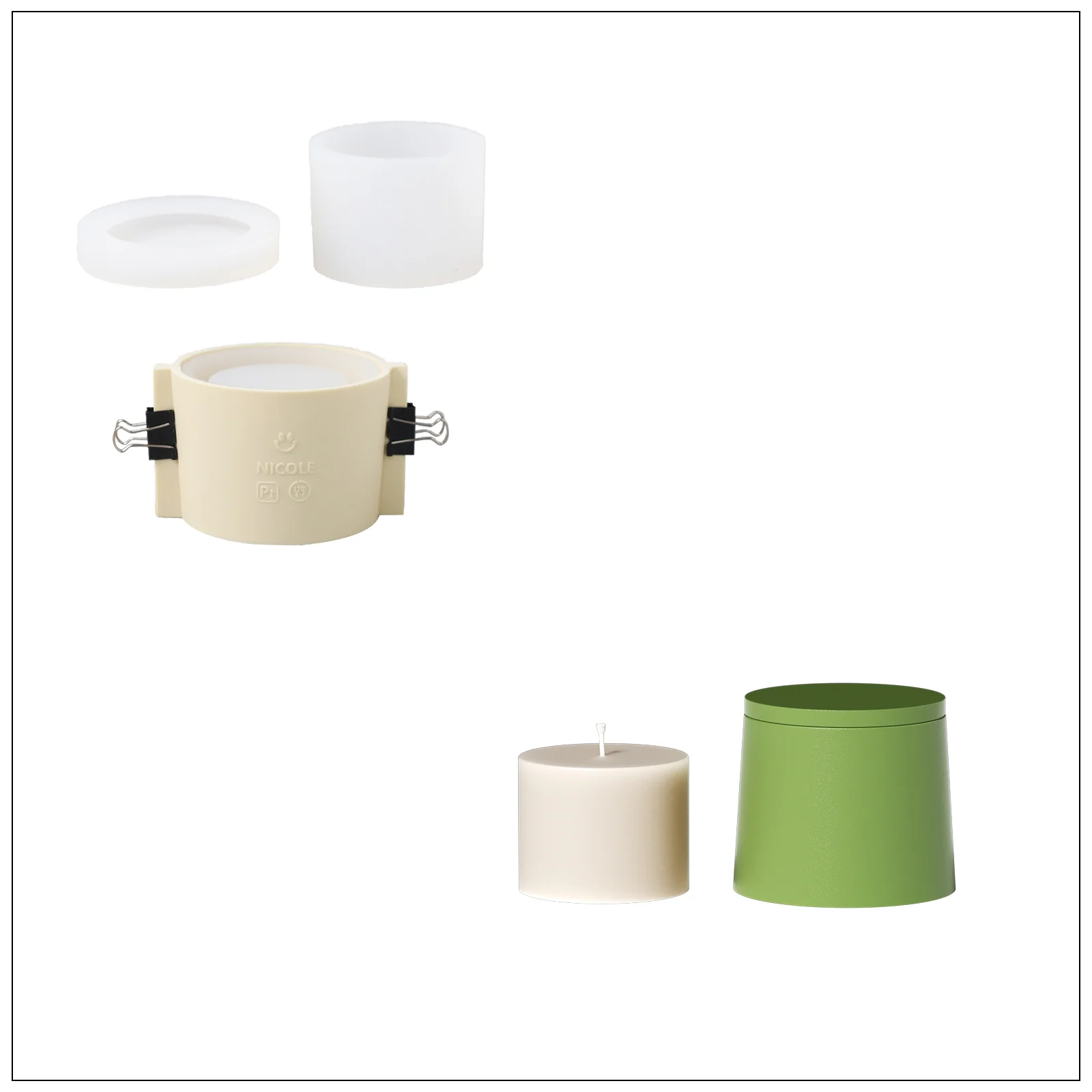 3.9oz Simple Style Candle Jar Silicone Mold & Candle Refill Mold - Image 11