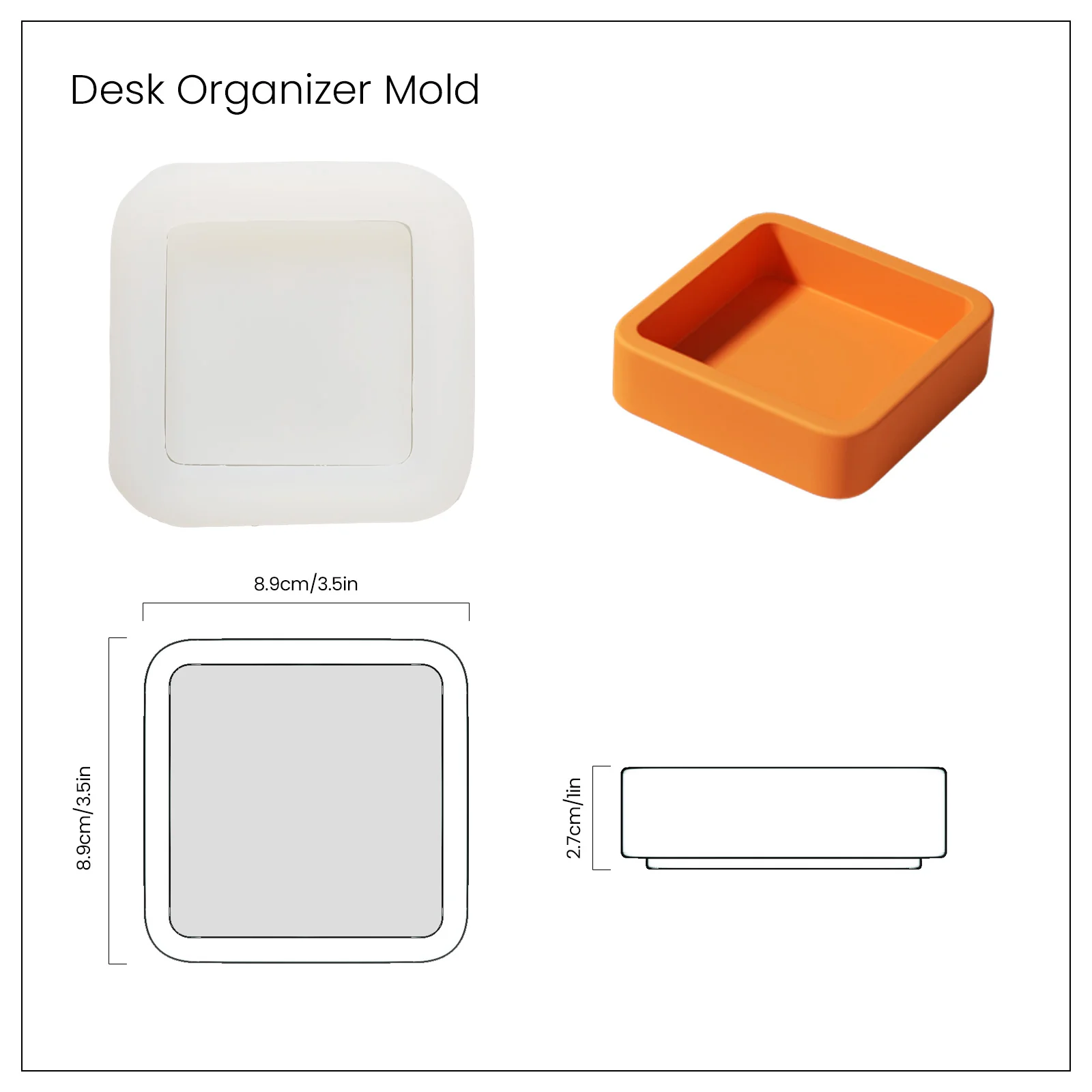 Square Multi-Functional Stationery Support Silicone Mold - Image 11