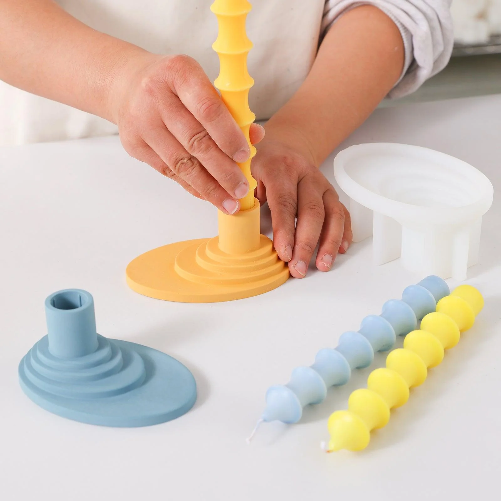 Staircase Taper Candle Holder Silicone Mold - Image 3