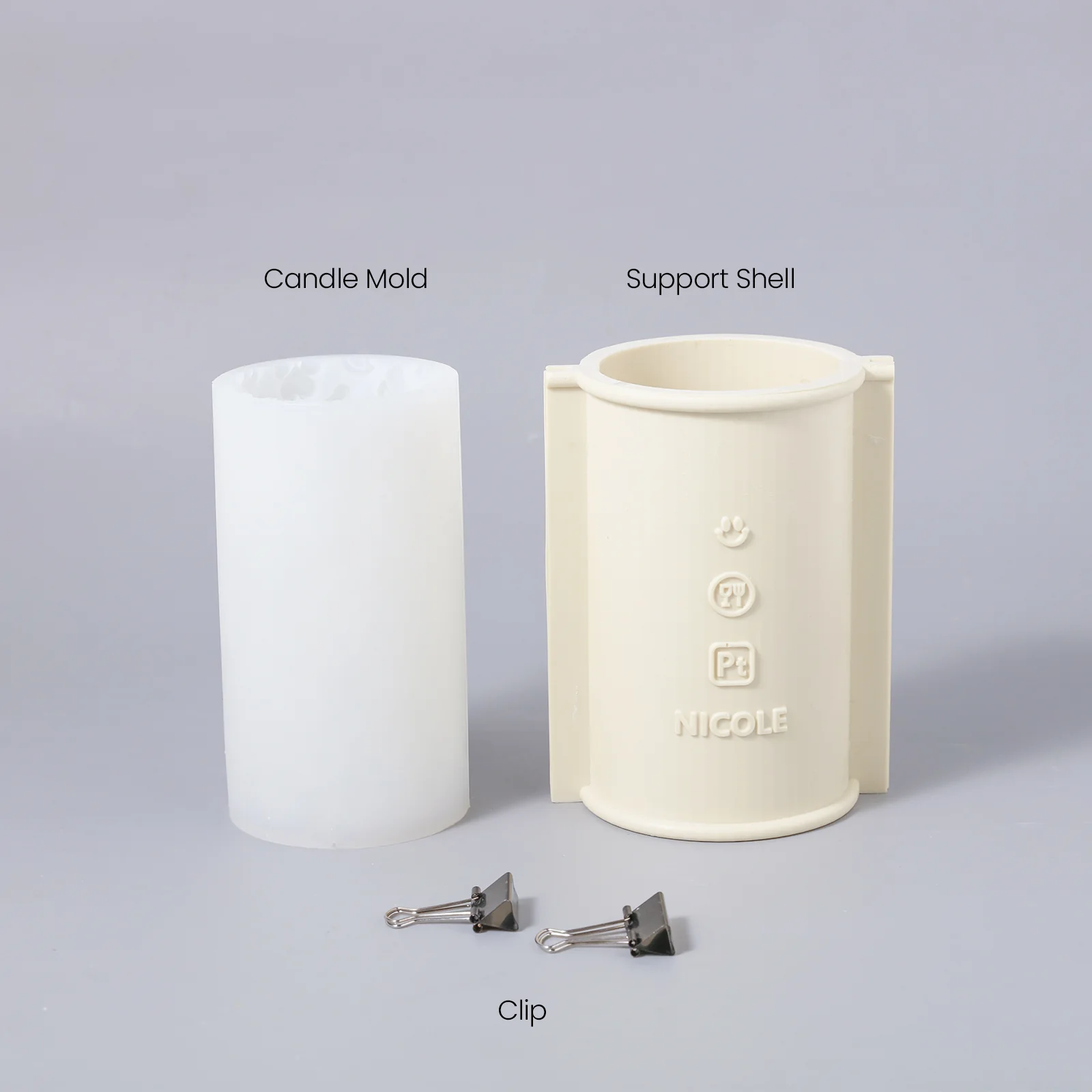 Tall Elegance Patterned Relief Pillar Candle Silicone Mold - Image 8