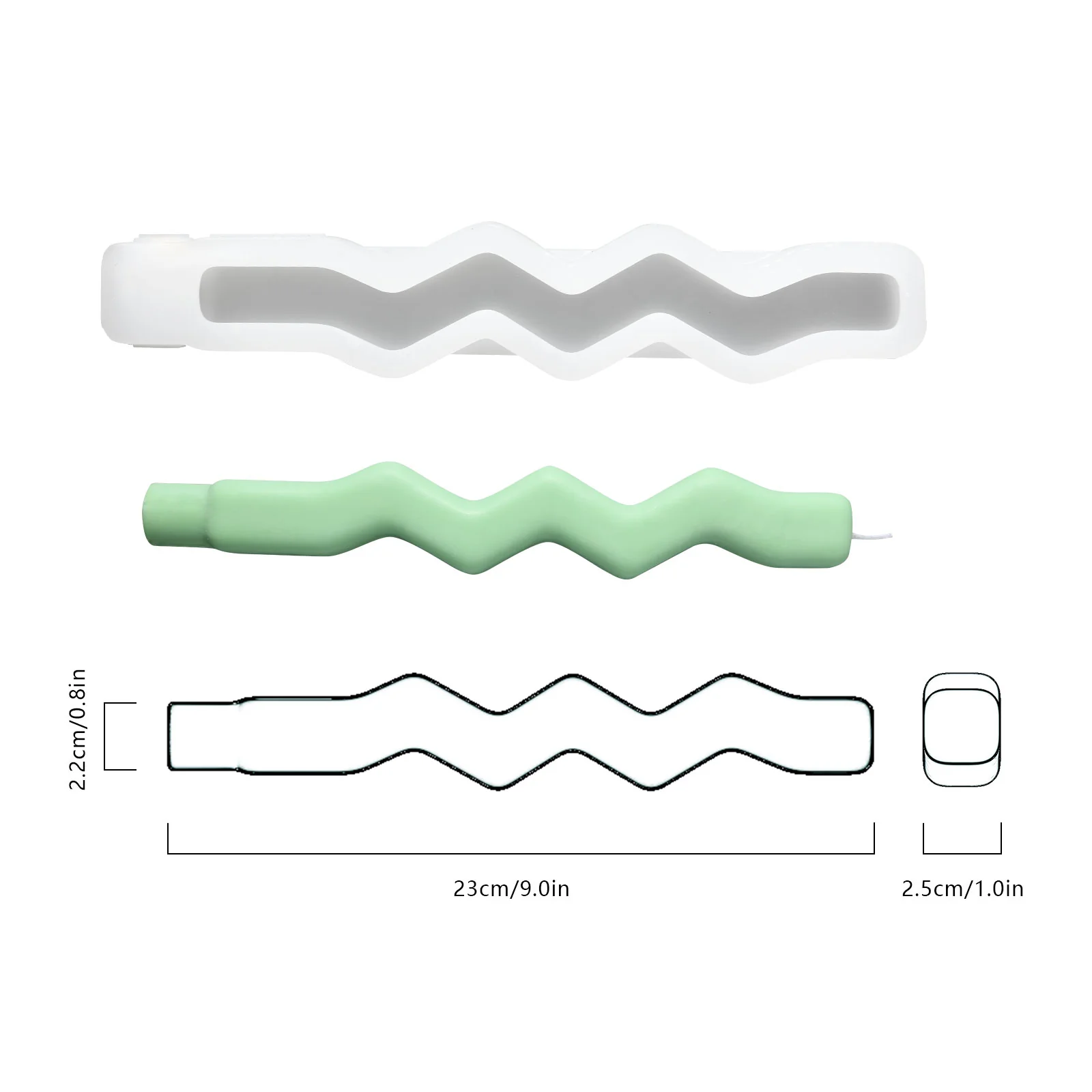 Wave Taper Candle Silicone Mold - Image 8