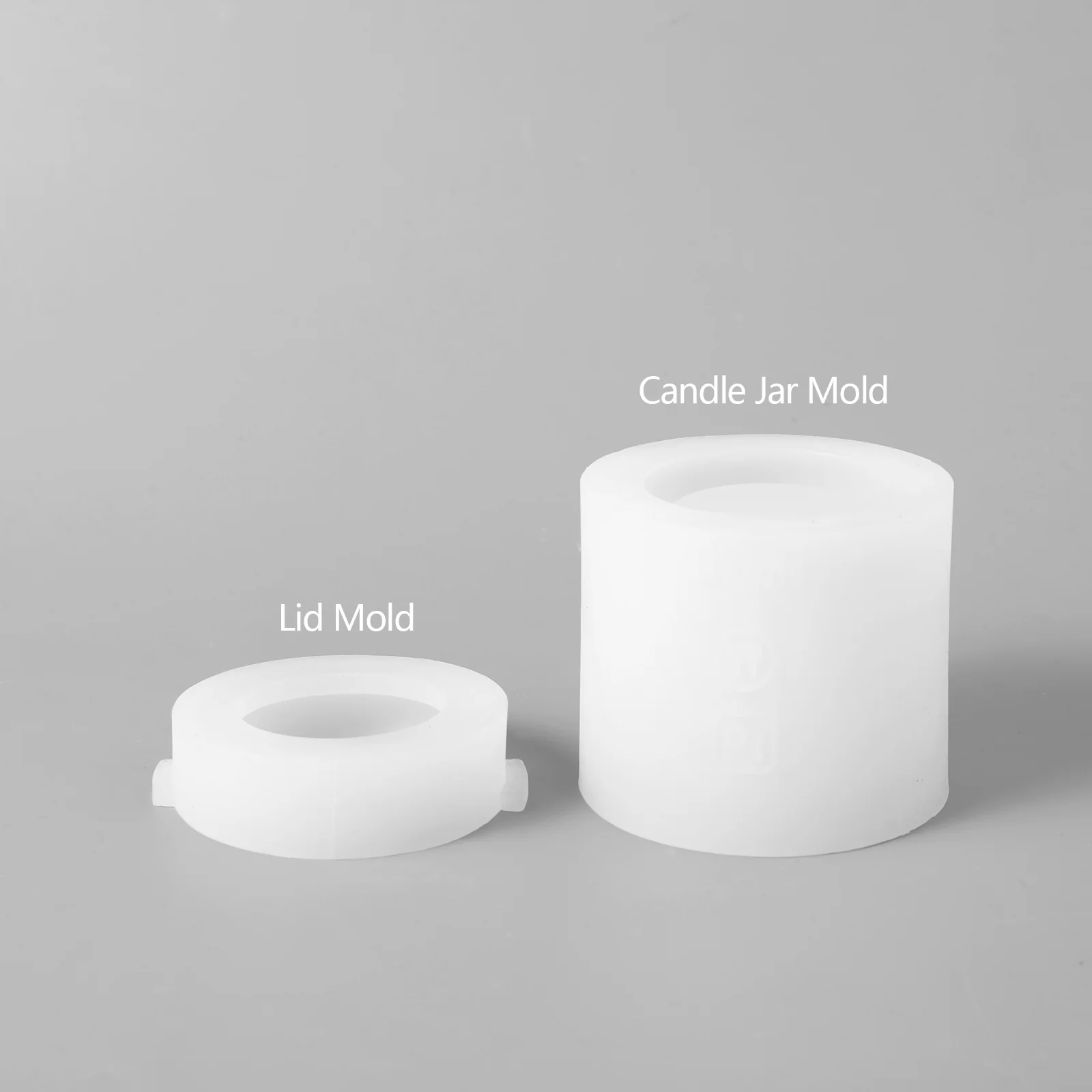 Concrete Candle Jar with Lid Silicone Mold - Image 8