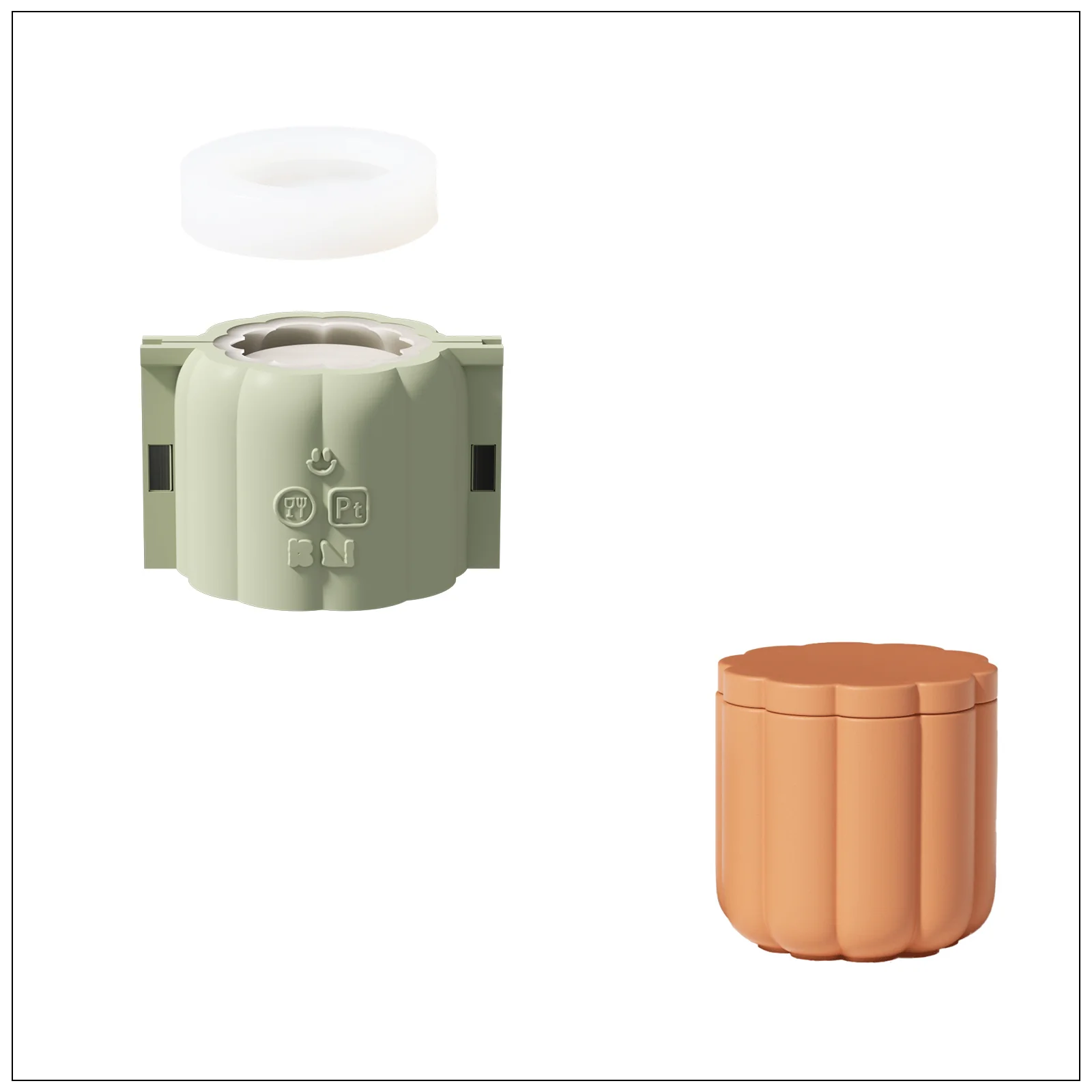 Pumpkin-Inspired Candle Jar Silicone Mold & 6.5 oz Candle Refill Silicone Mold - Image 11