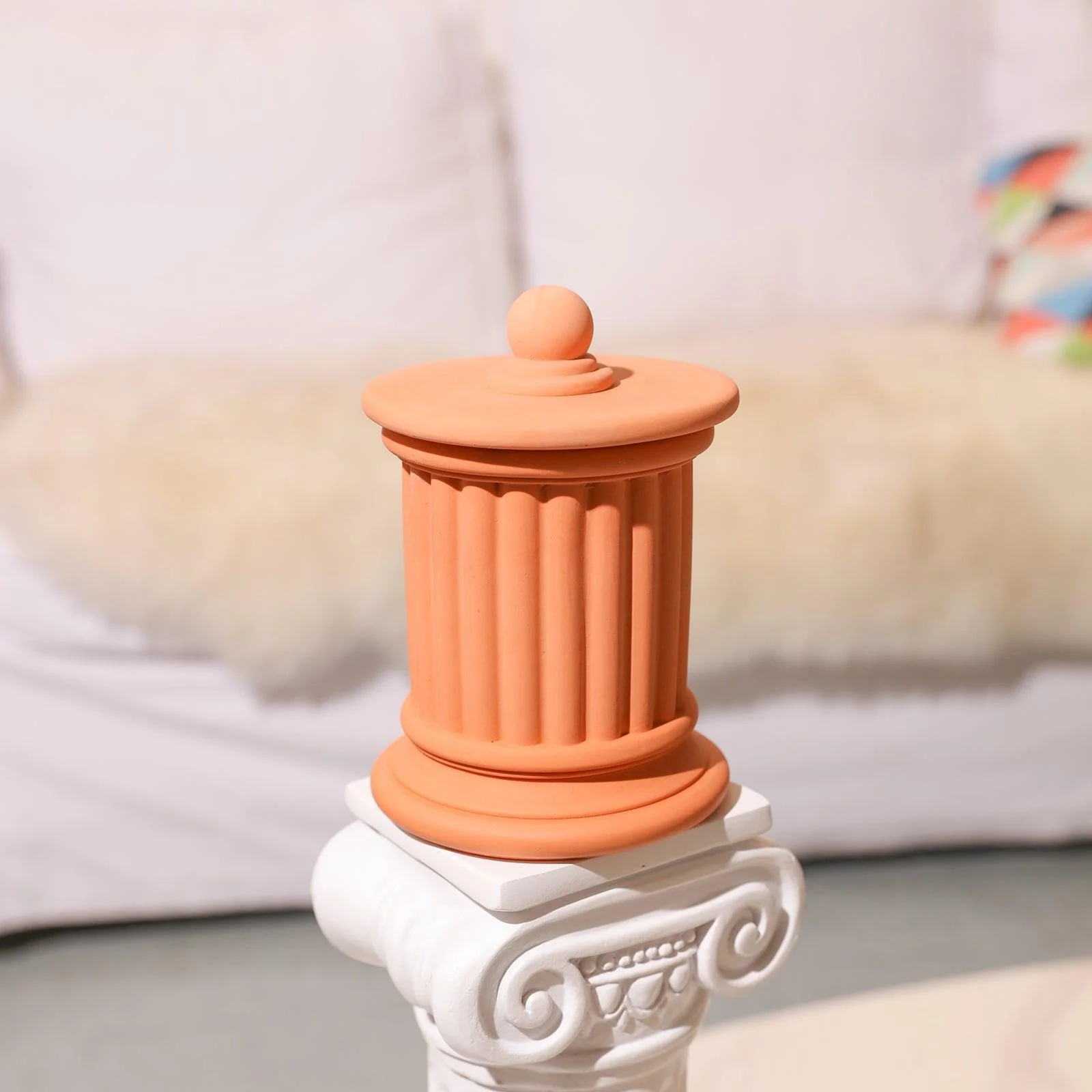 Architecture Concrete Candle Jar with Lid Silicone Mold - Image 6