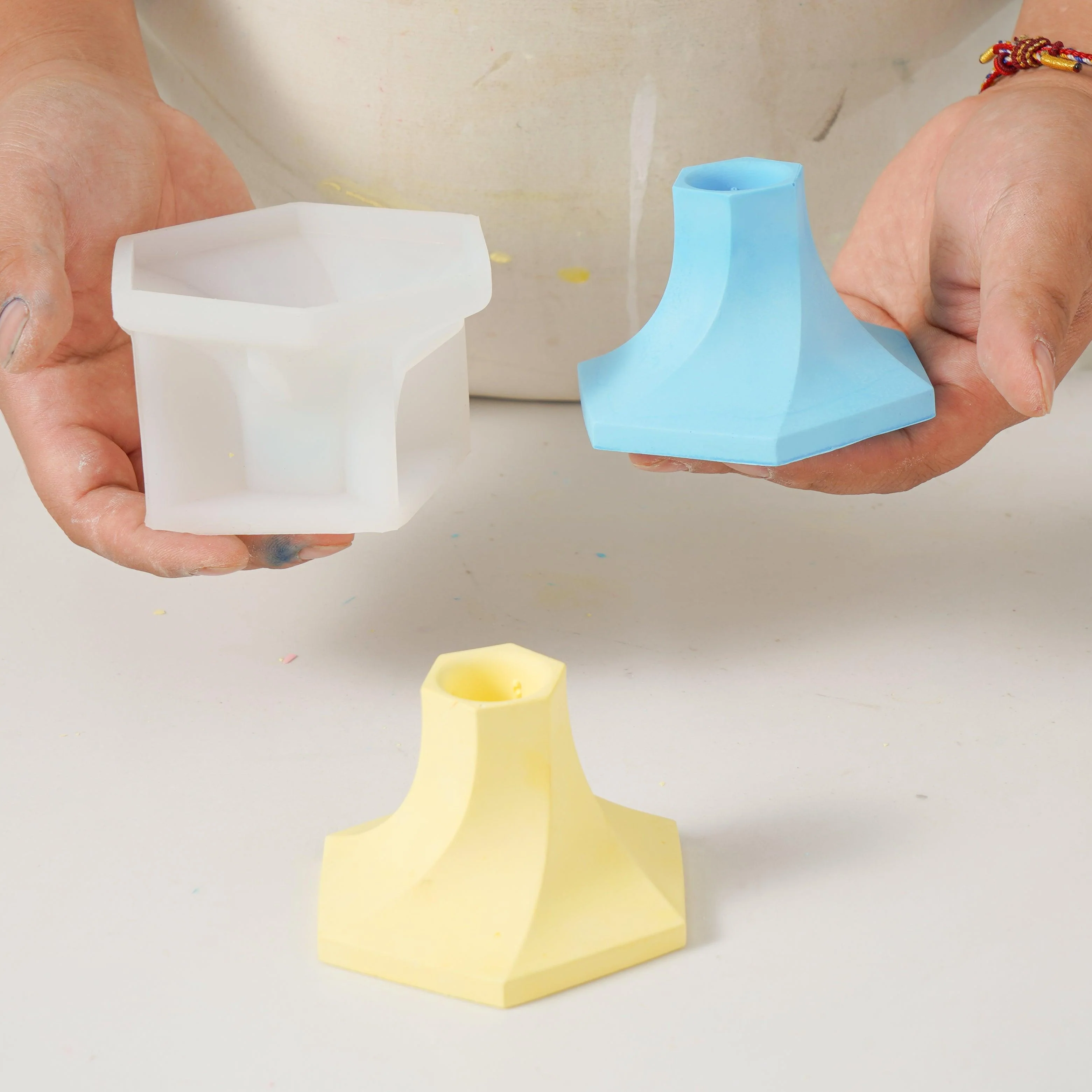 Geometric Taper Candle Holder Silicone Molds - Small Sized - Image 3
