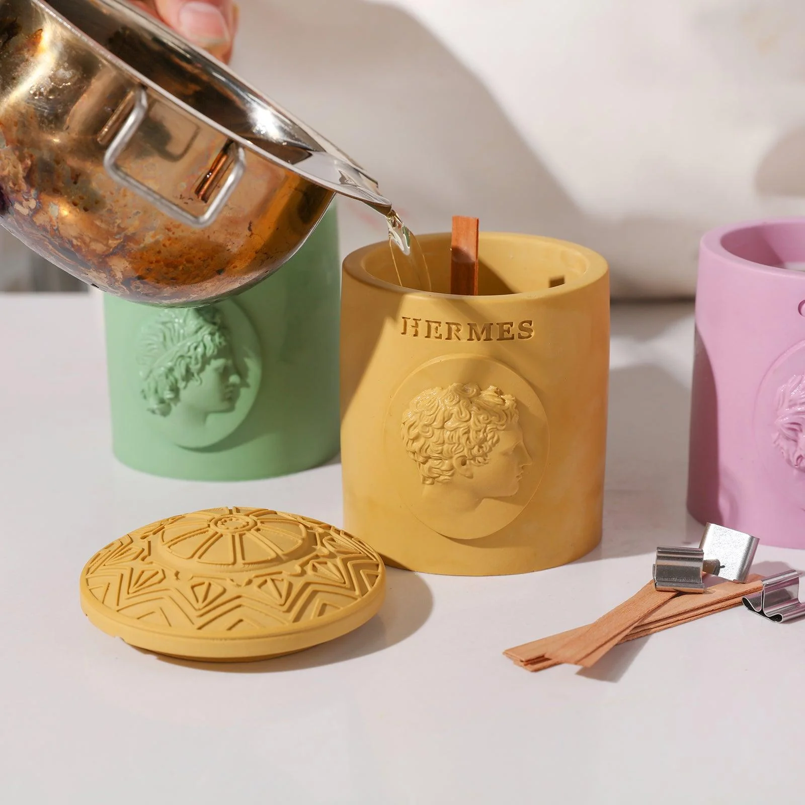 HERMES Candle Jar Silicone Mold - Image 3