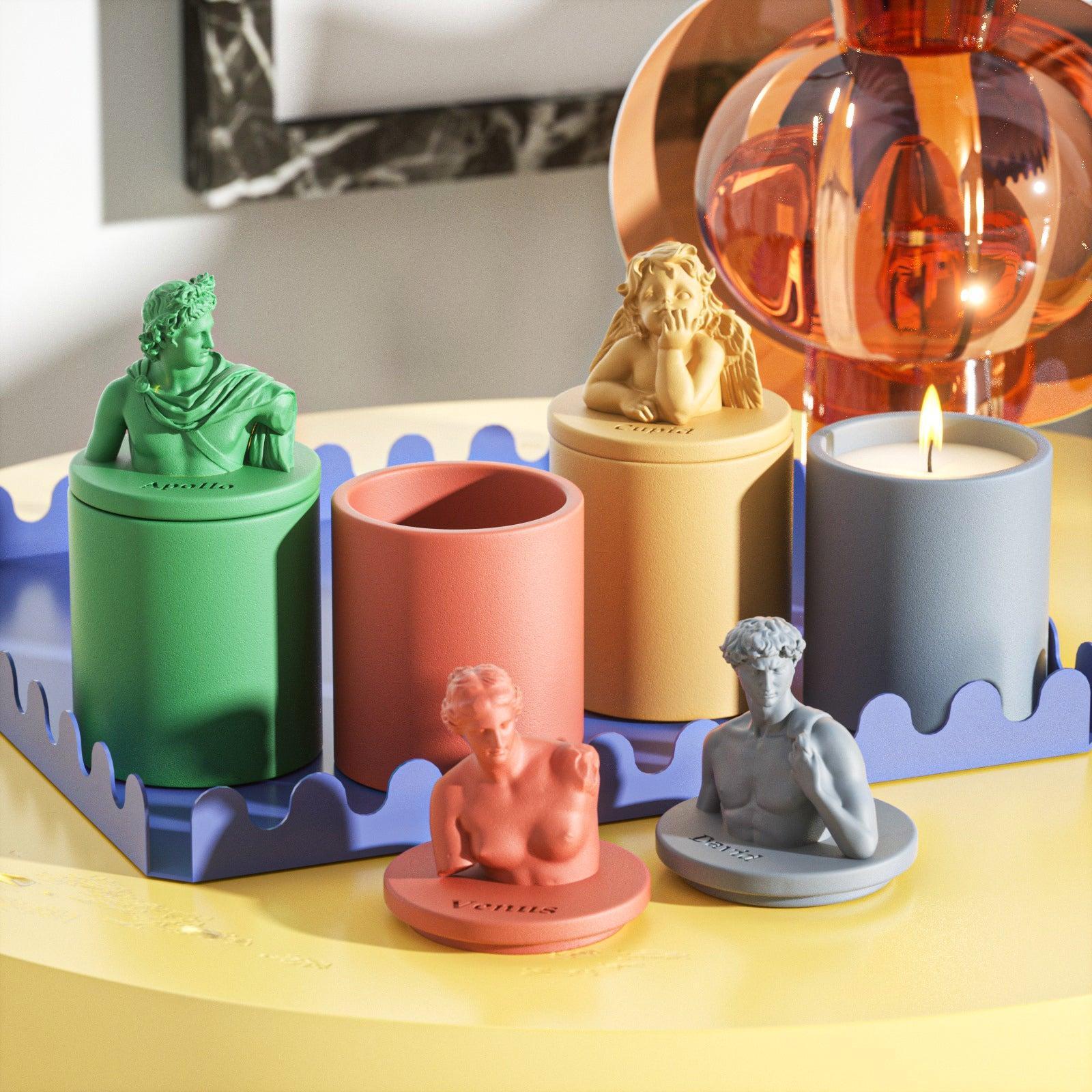 Mythology Sculptures Candle Jar with Lid Silicone Mold - Image 4