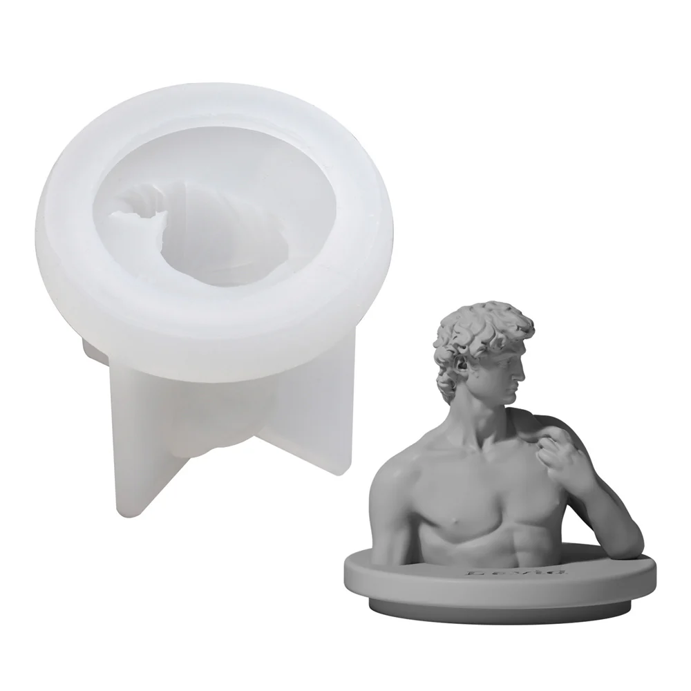 Mythology Sculptures Candle Jar with Lid Silicone Mold - Image 8