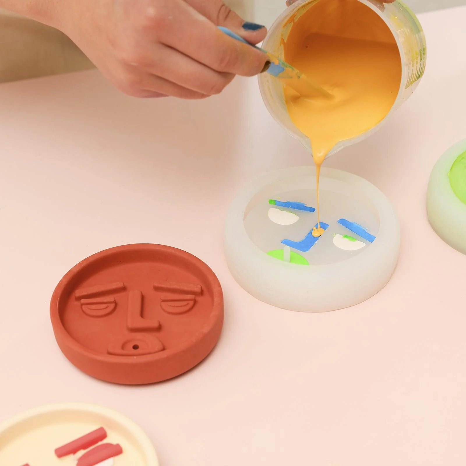 Ugly Face Incense Holder Silicone Mold - Image 3