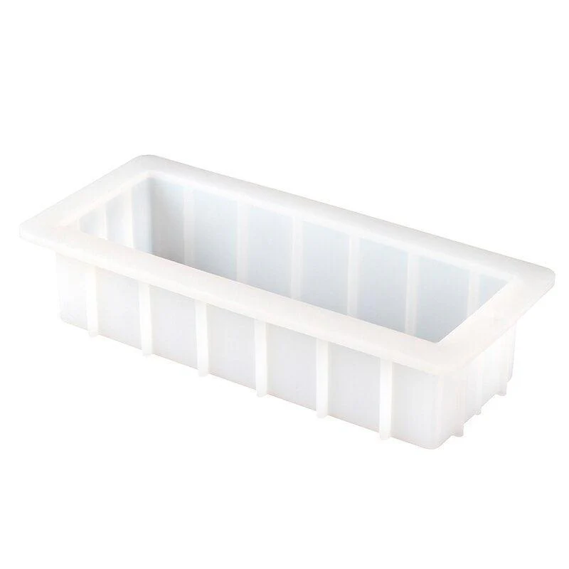 Nicole Silicone Soap Mold 40 Ounce 10'' White Loaf Mould - Image 3