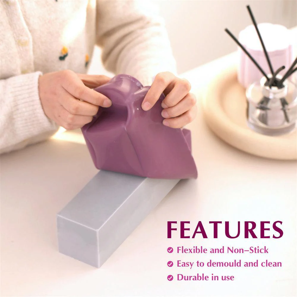 42oz Silicone Rectangle Soap Loaf Mould with 2 Cutters Set - Image 4