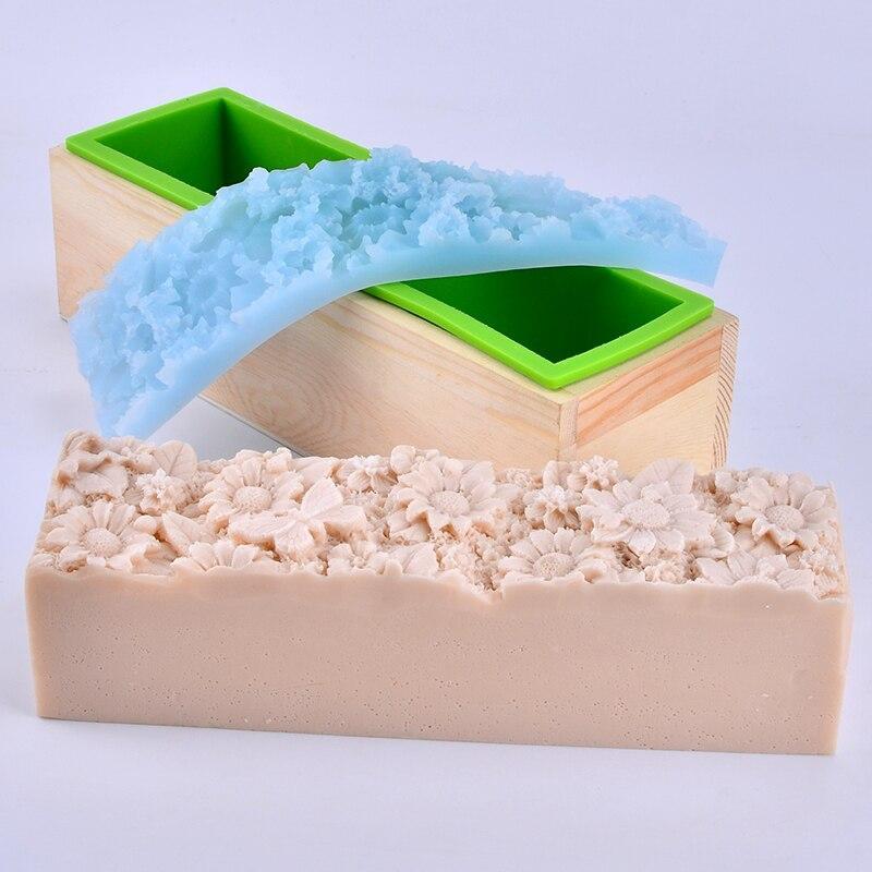 Nicole Loaf Soap Mold with Wooden Box & Embossed Mat - Image 5