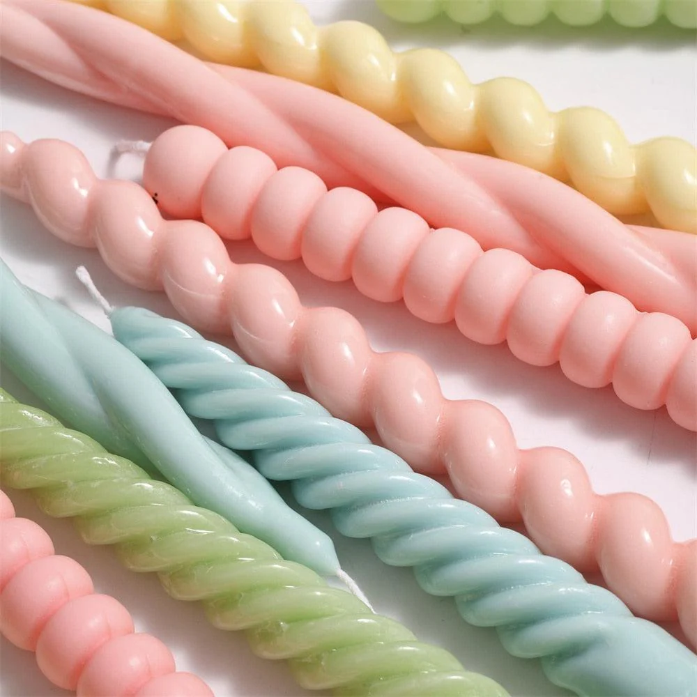 Twisted Spiral Taper Candle Silicone Mold Collection - Image 3