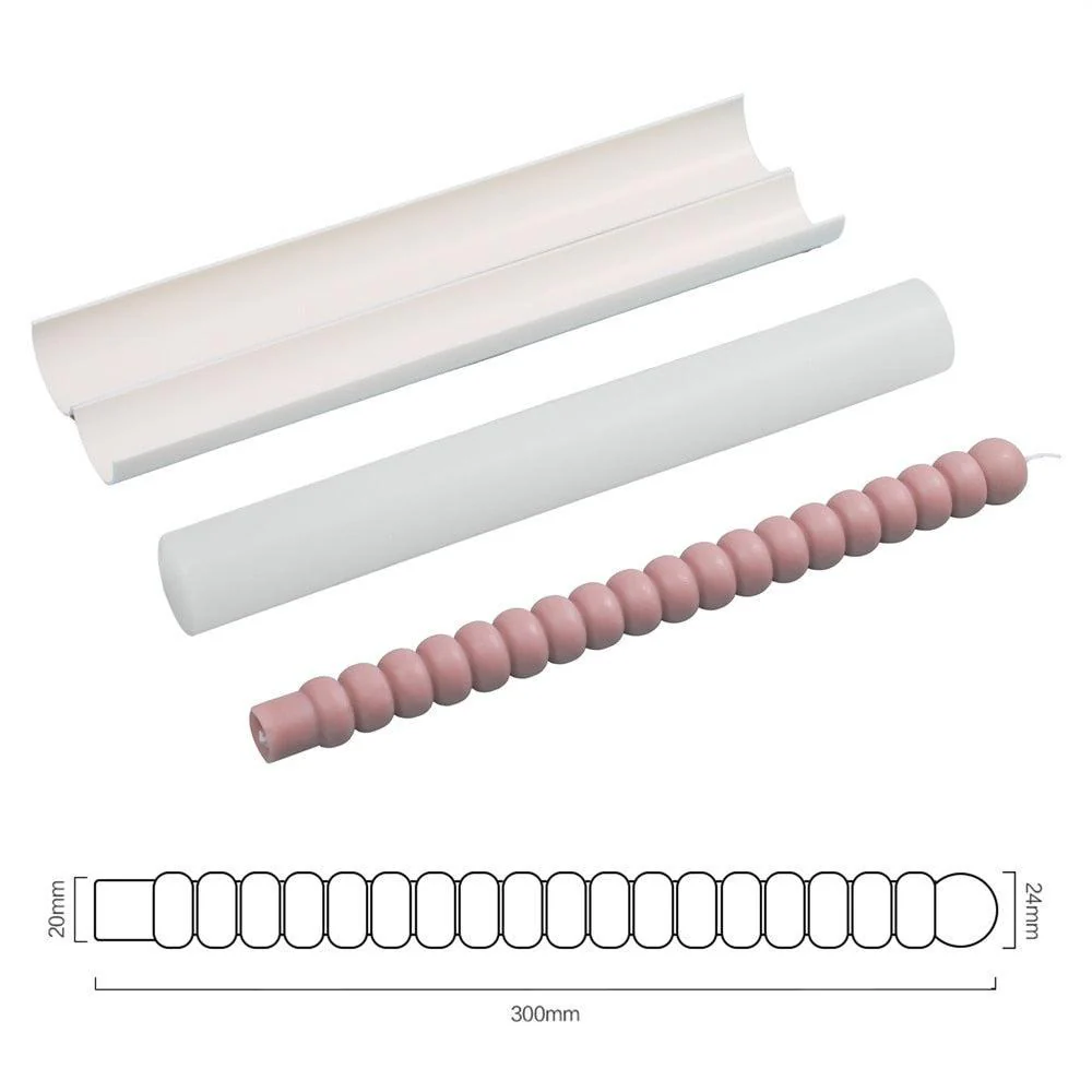 Twisted Spiral Taper Candle Silicone Mold Collection - Image 6
