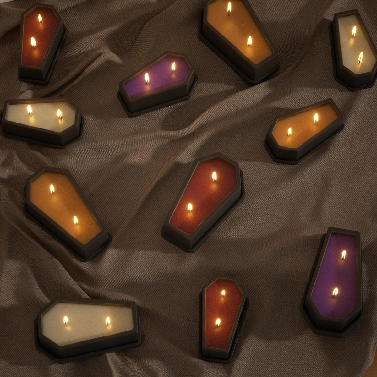Nightfall Coffin Candle Jar & Candle Refill Silicone Mold Collection - Image 3