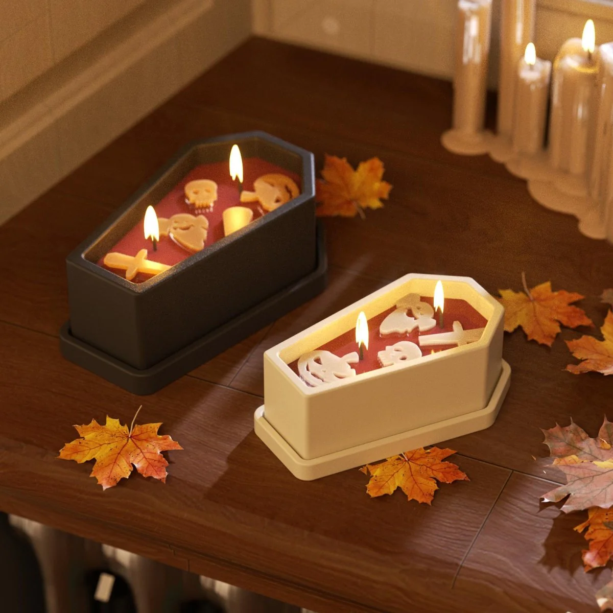 Nightfall Coffin Candle Jar & Candle Refill Silicone Mold Collection - Image 7