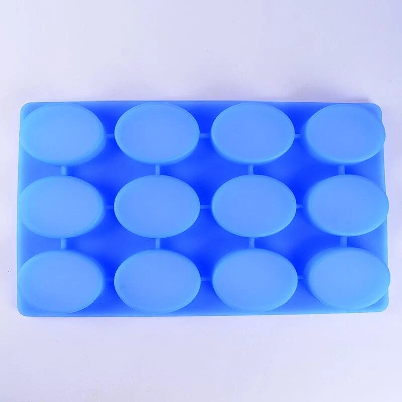 12-Cavity Oval Soap Silicone Mould - Image 3