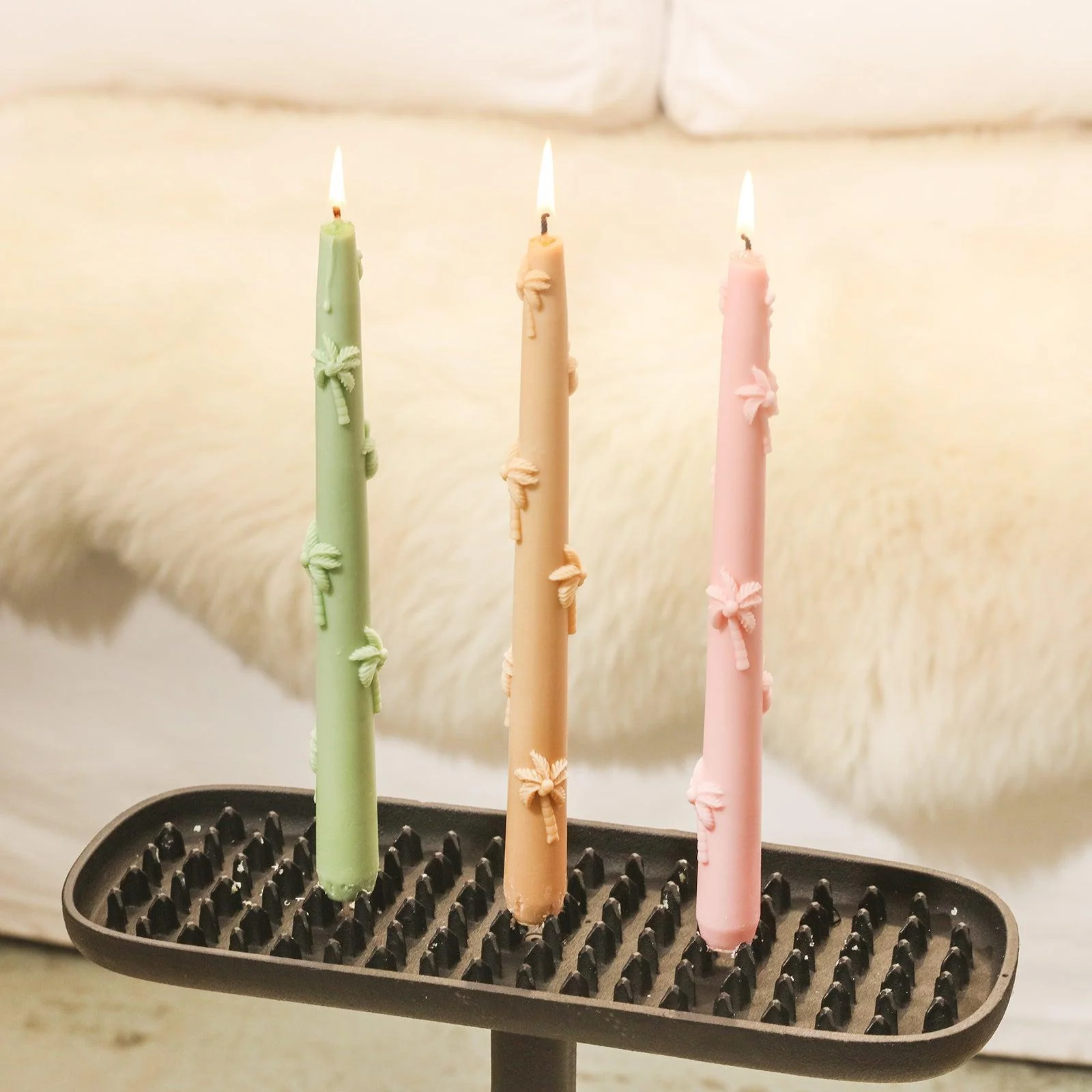 Tropical Palm Tree Taper Candle Silicone Mold - Image 4