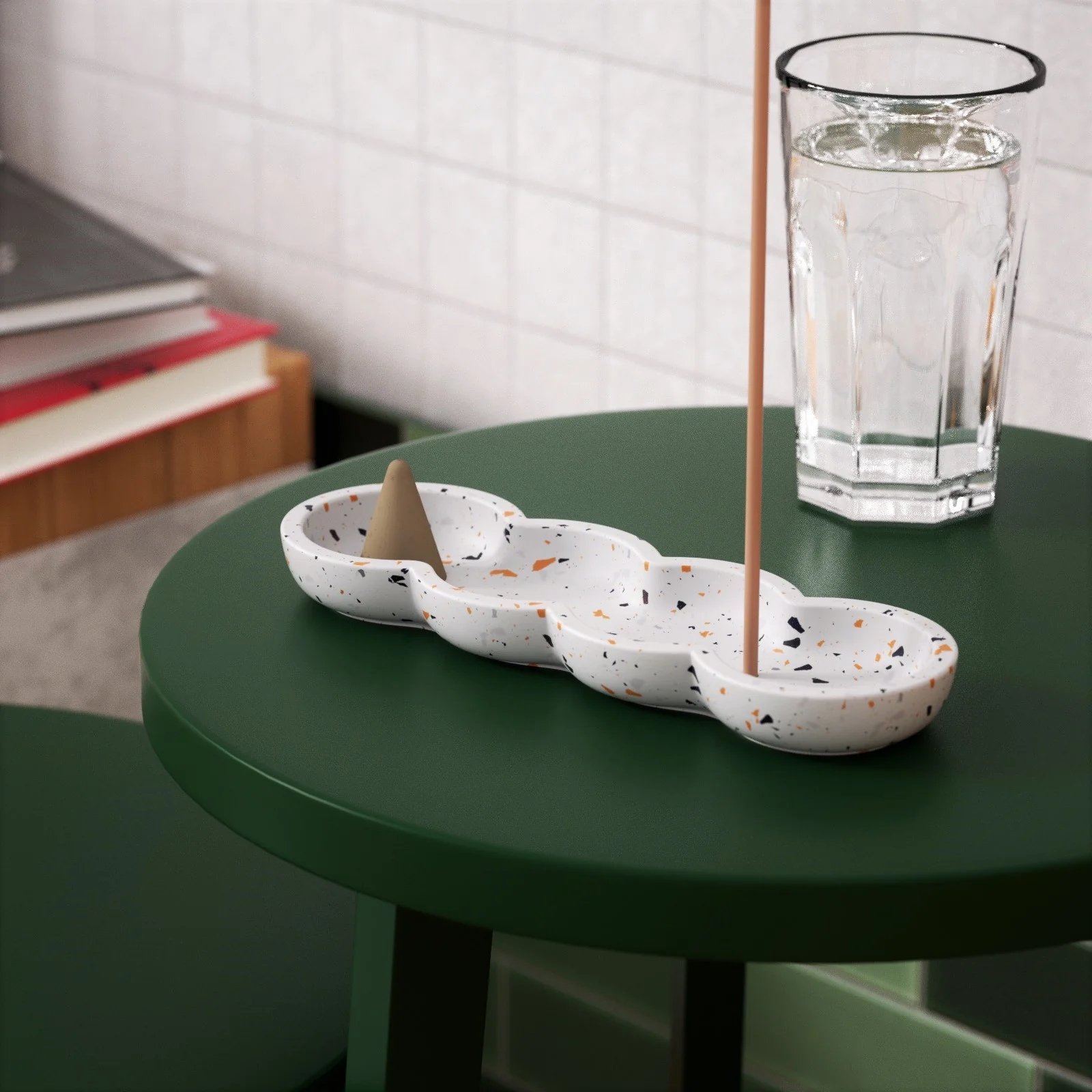 Pea Shape Concrete Incense Holder Silicone Mold - Image 5