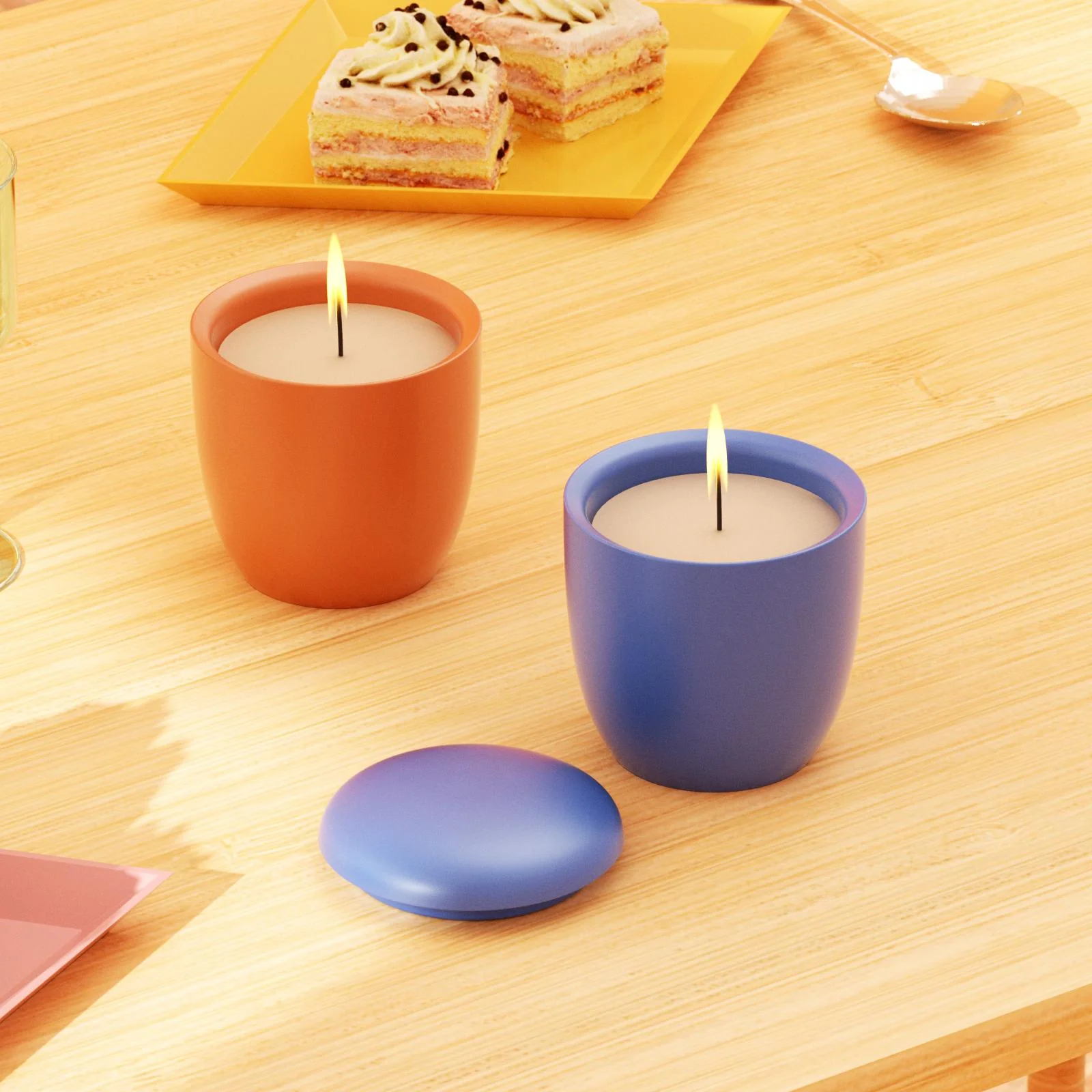 Modern Pebble Candle Jar Silicone Mold with 9oz Candle Refill Mold - Image 5