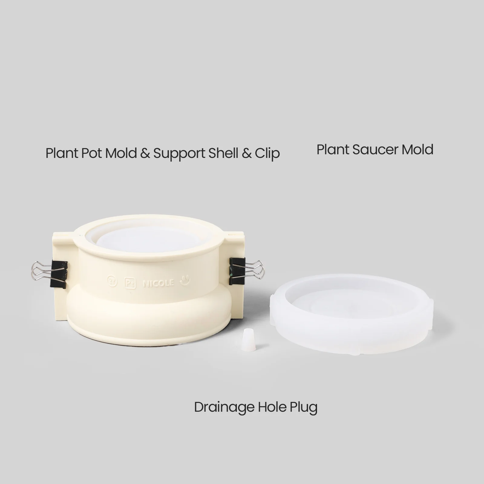 Short Botanic Column Plant Pot Silicone Mold - Image 10