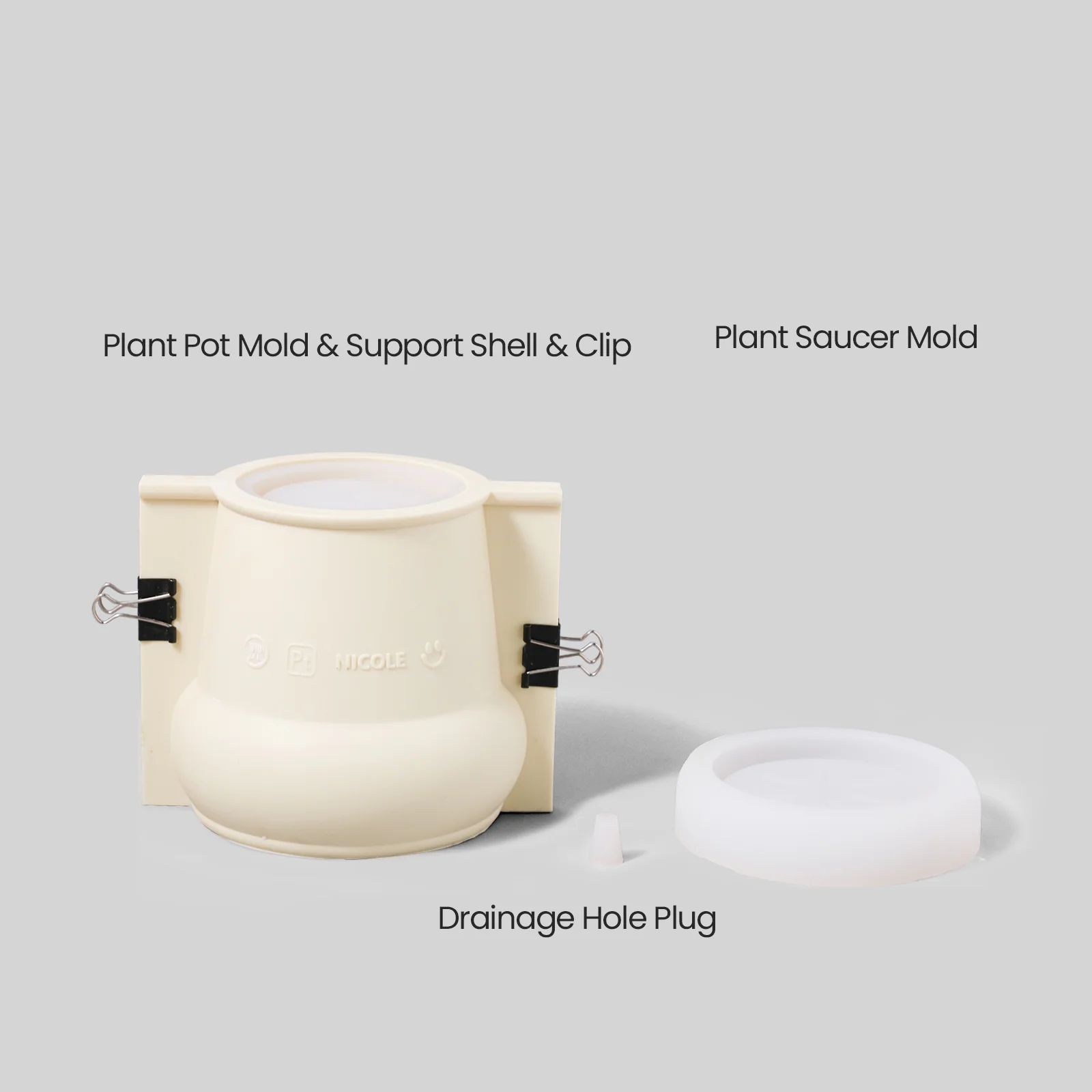 Tall Botanic Column Plant Pot Silicone Mold - Image 10