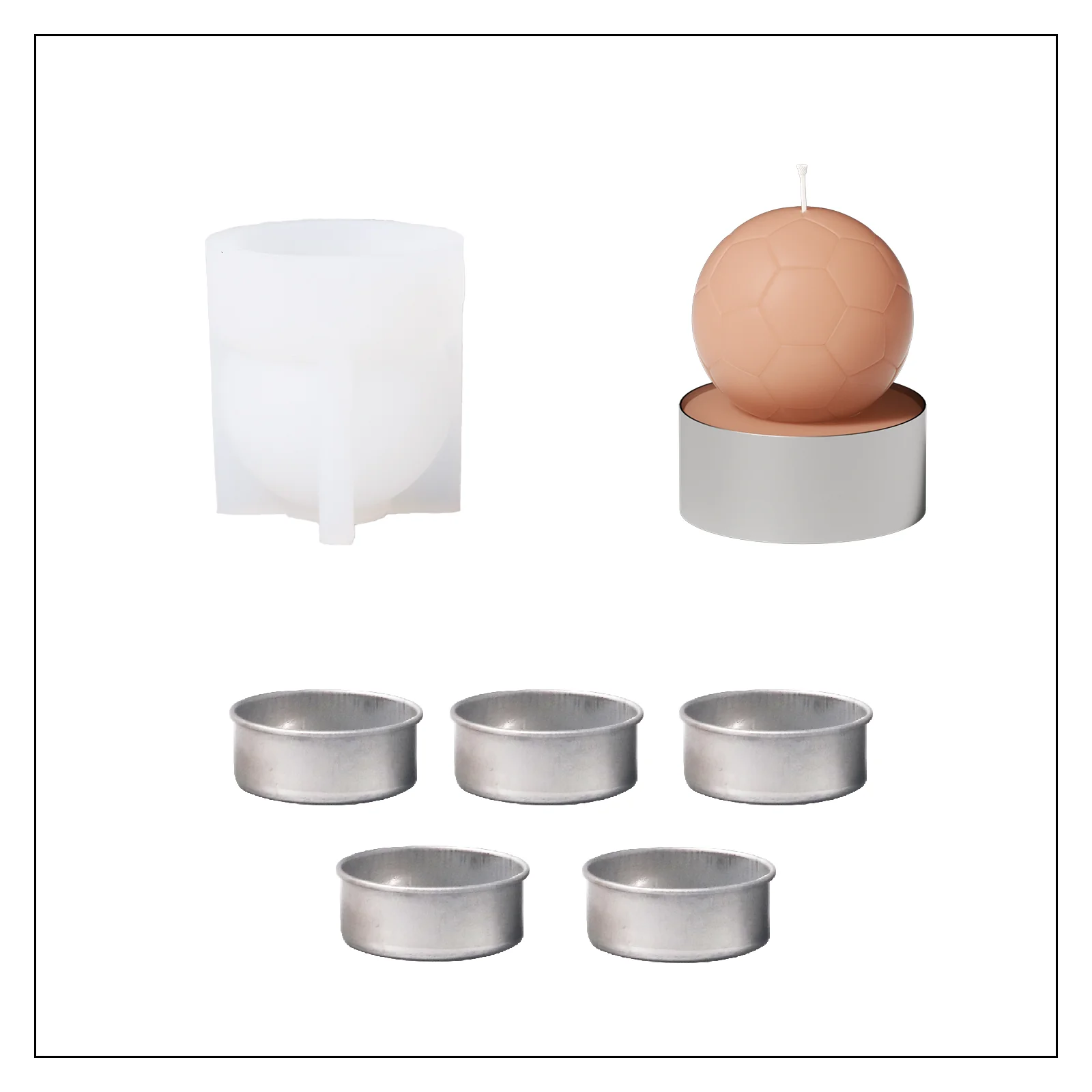 Play Ball Tealight Candle Silicone Mold Collection - Image 11