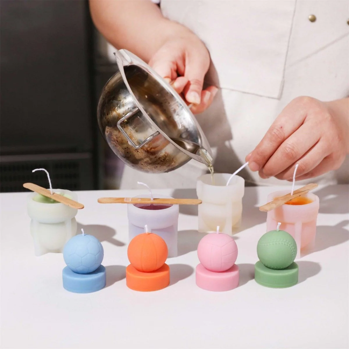 Play Ball Tealight Candle Silicone Mold Collection - Image 2