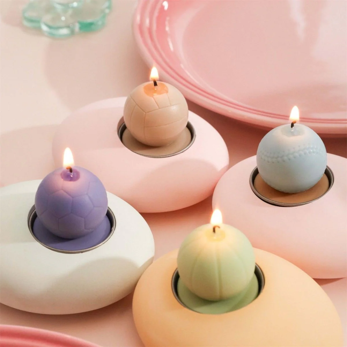 Play Ball Tealight Candle Silicone Mold Collection - Image 4
