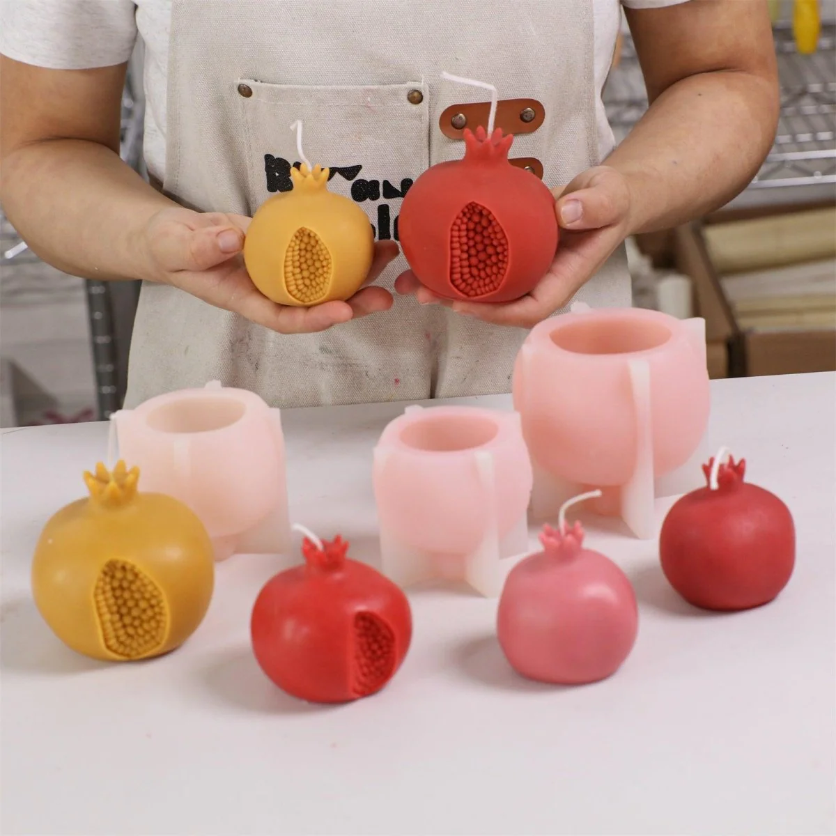 Pomegranate Bloom Candle Silicone Mold Collection - Image 6