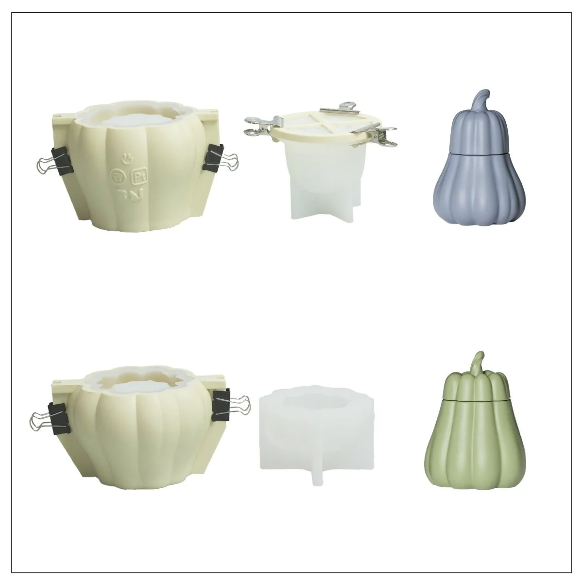 Classic Pumpkin Candle Jar Silicone Mold Collection - Image 10