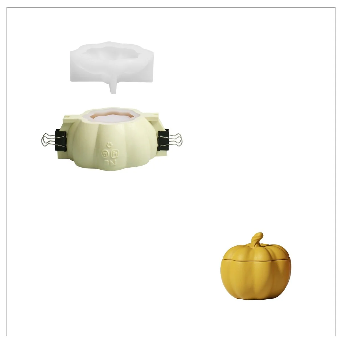 Classic Flat Pumpkin Candle Jar Silicone Mold Collection - Image 10