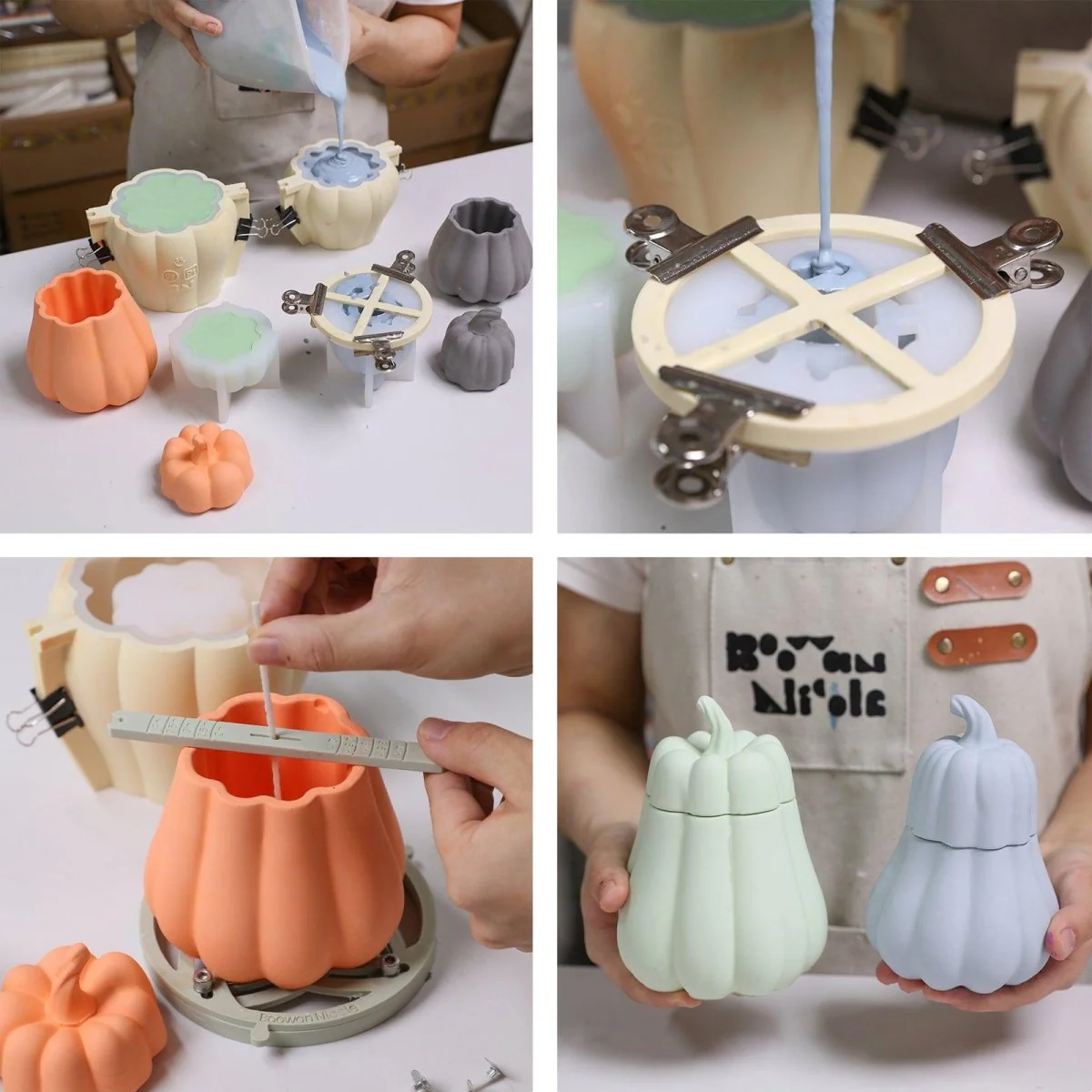 Classic Pear Pumpkin Candle Jar Silicone Mold Collection - Image 5